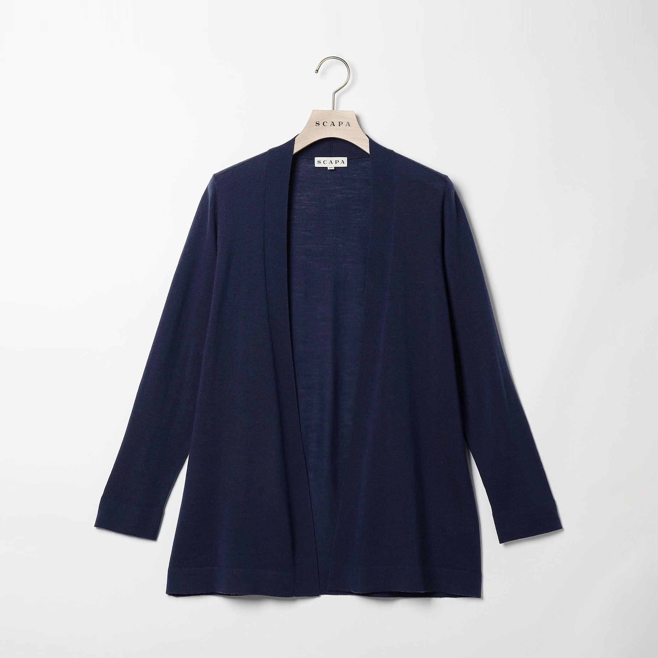 カシウールニットロングカーディガン