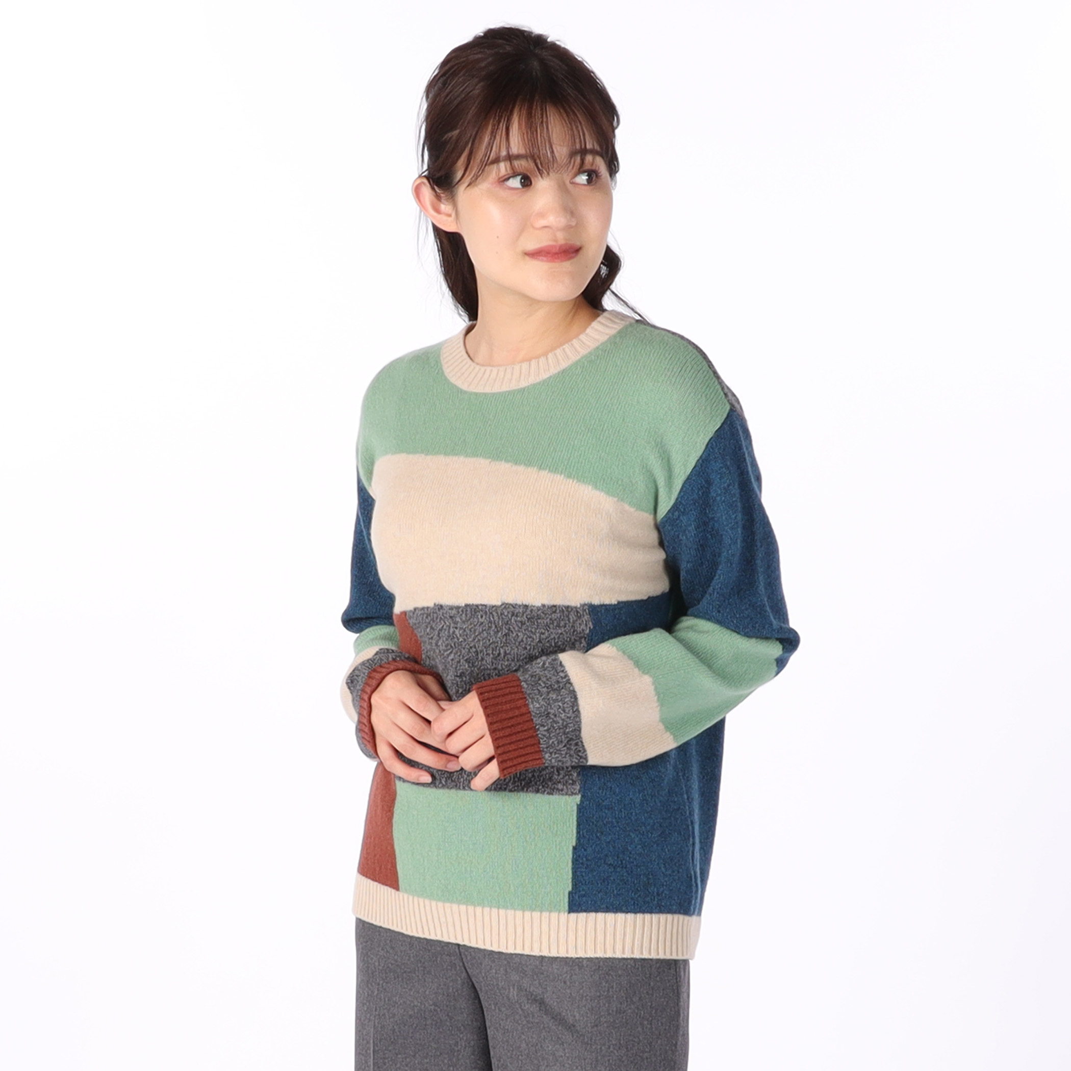 スカンジナビアジャカード プルオーバーニット