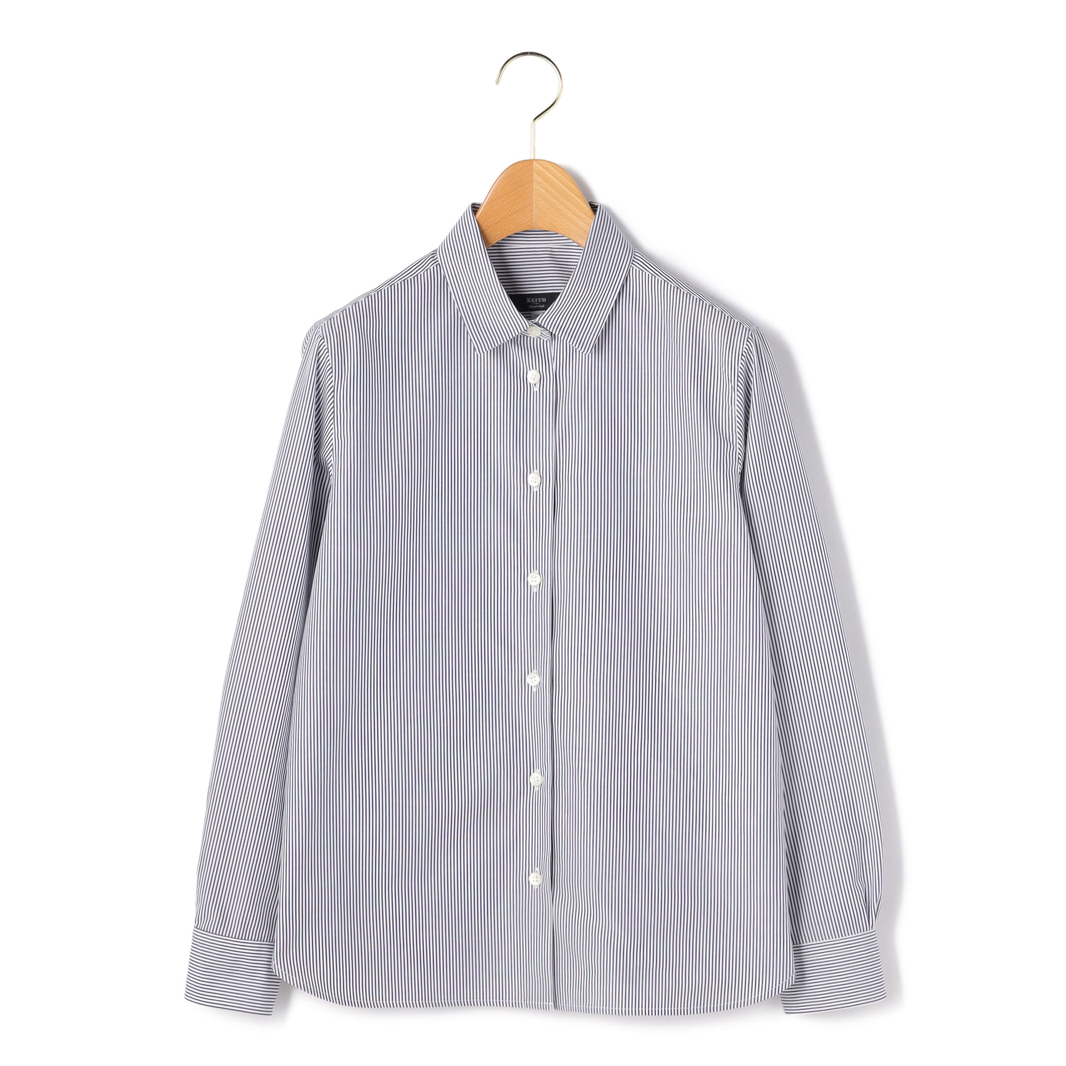 ストライプブロード シャツブラウス