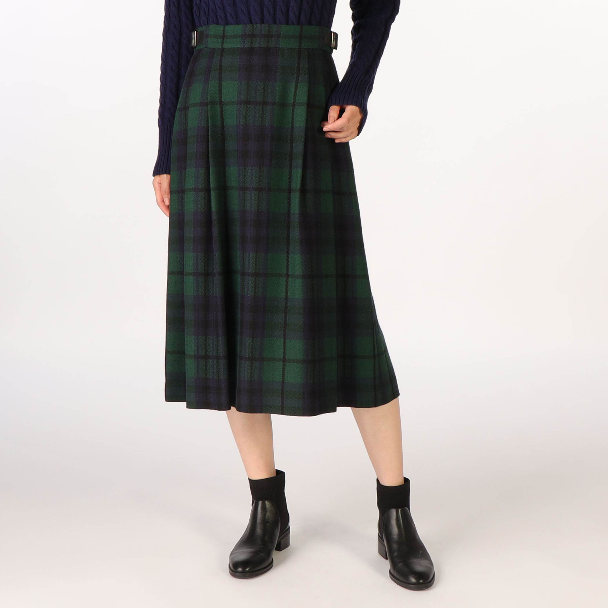 ドビーキースチェックスカート