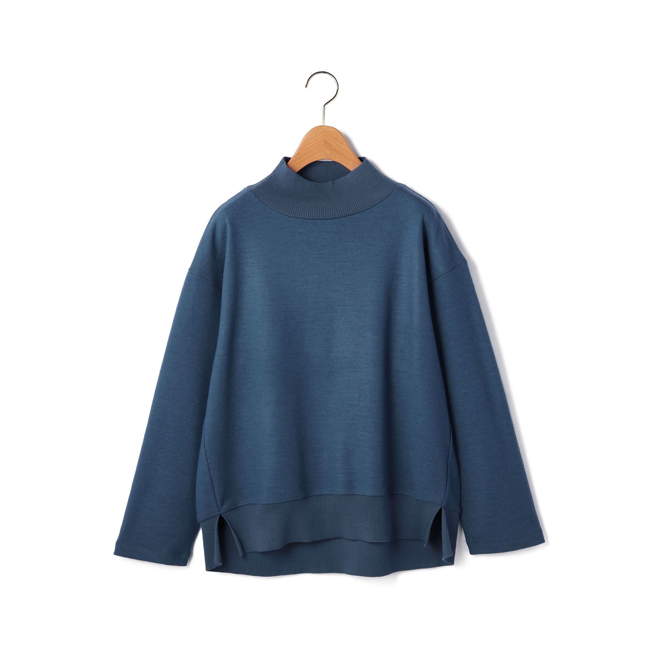 ウールスムースハイネックカットソー