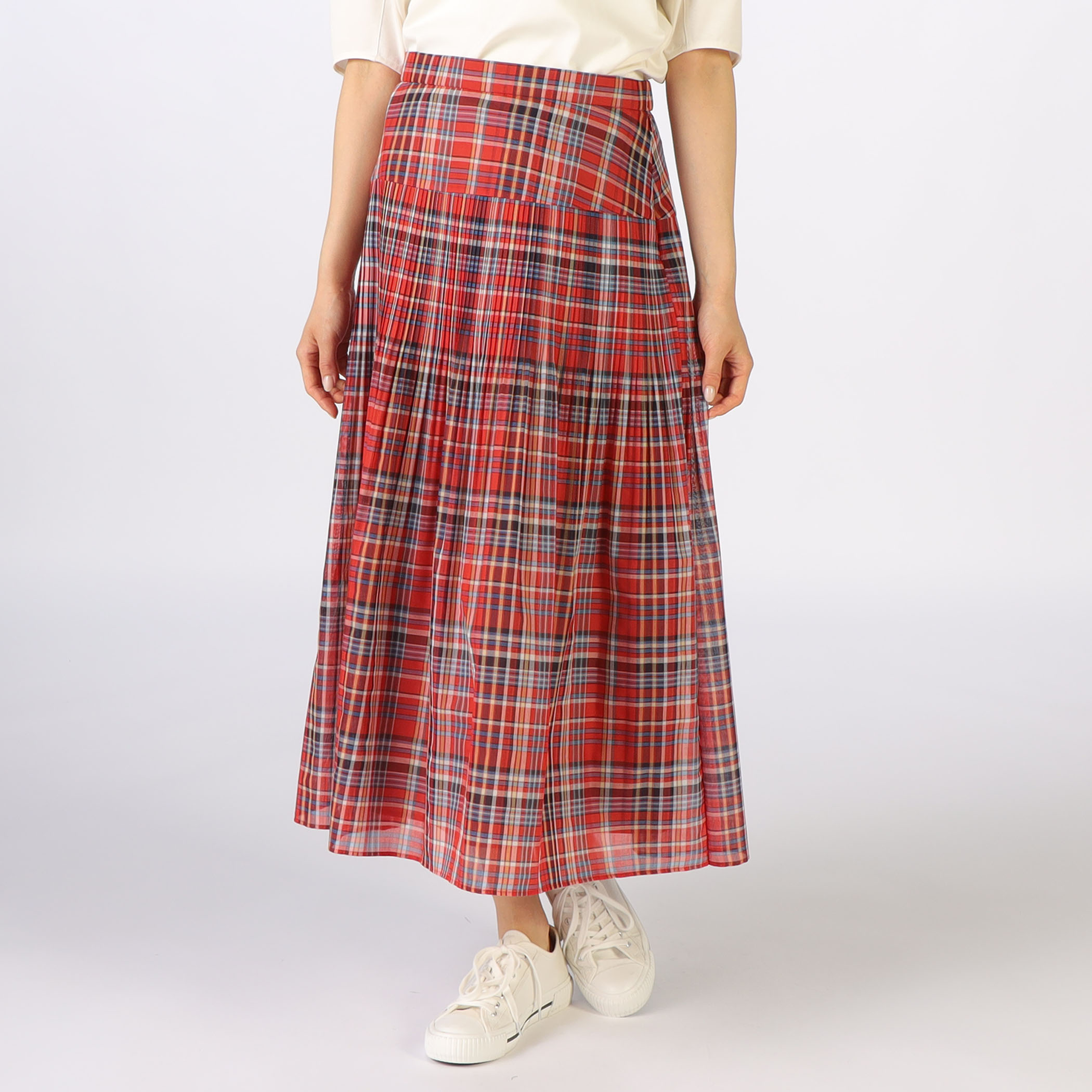 【J∞QUALITY 】カラープレイドスカート