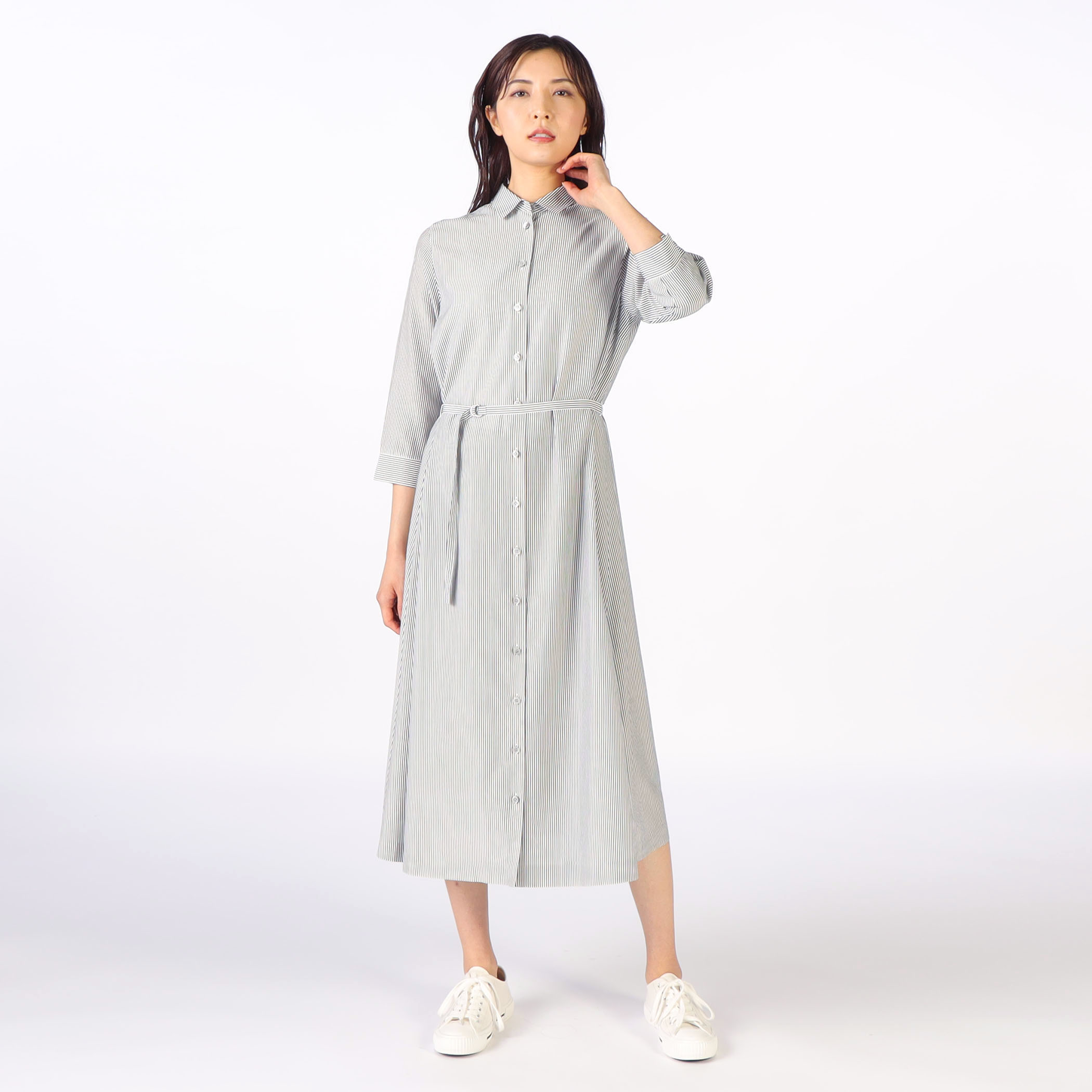 ソフトストライプワンピース