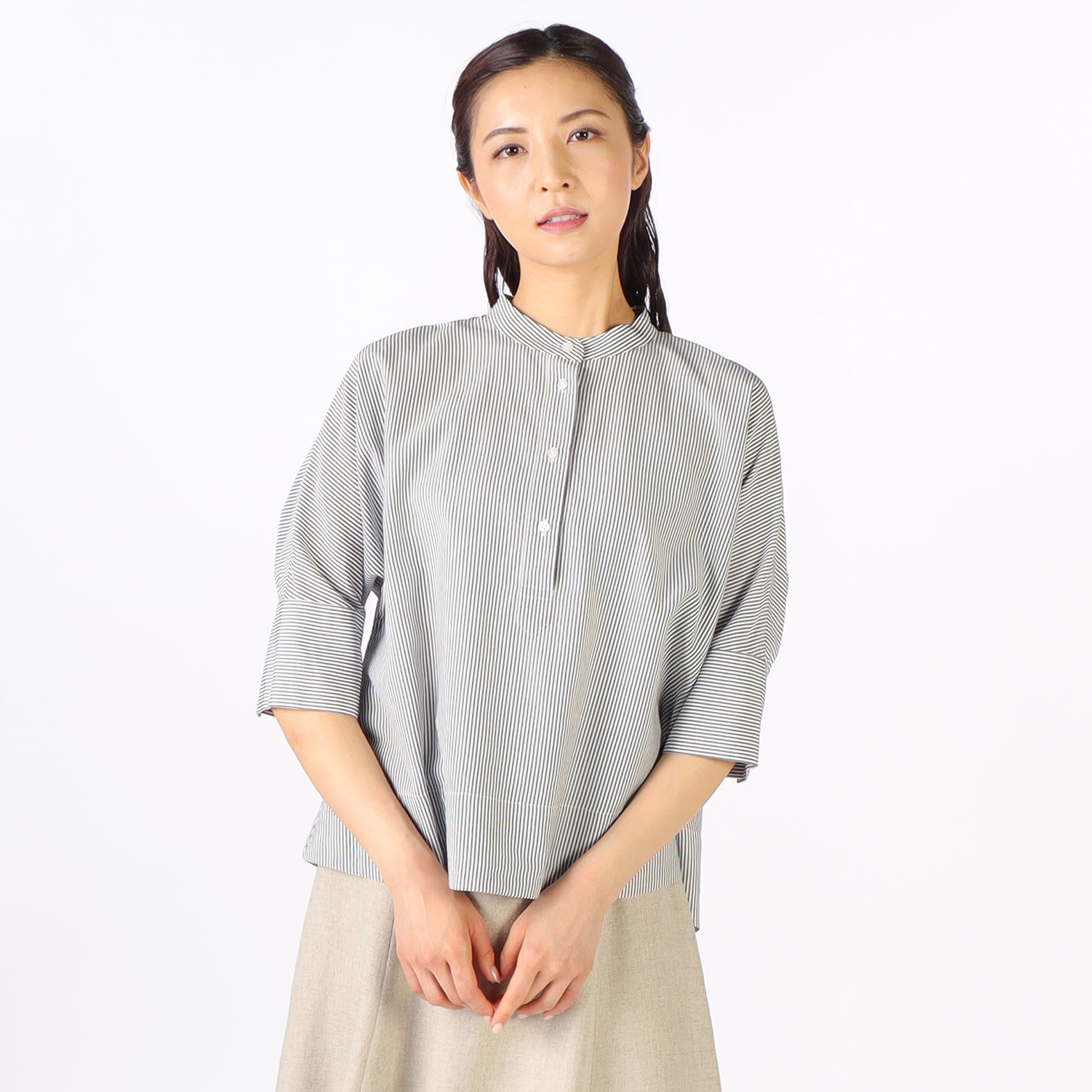 ソフトストライプブラウス