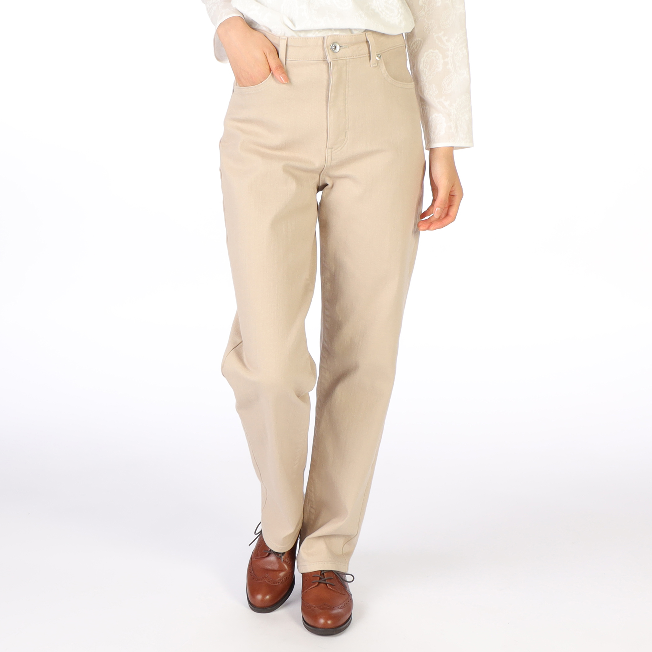 カラーデニムパンツ