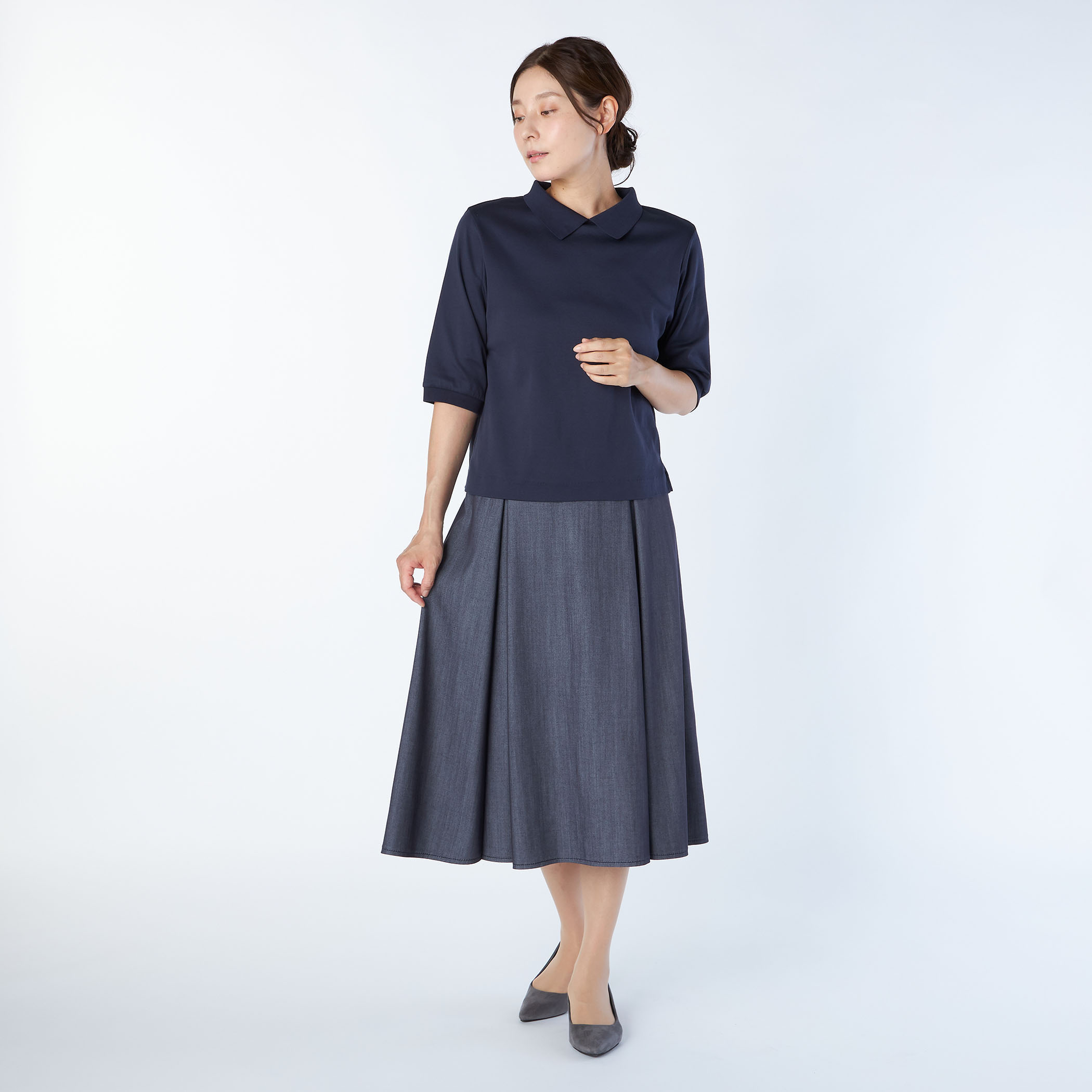 Naosポロカラーカットソー