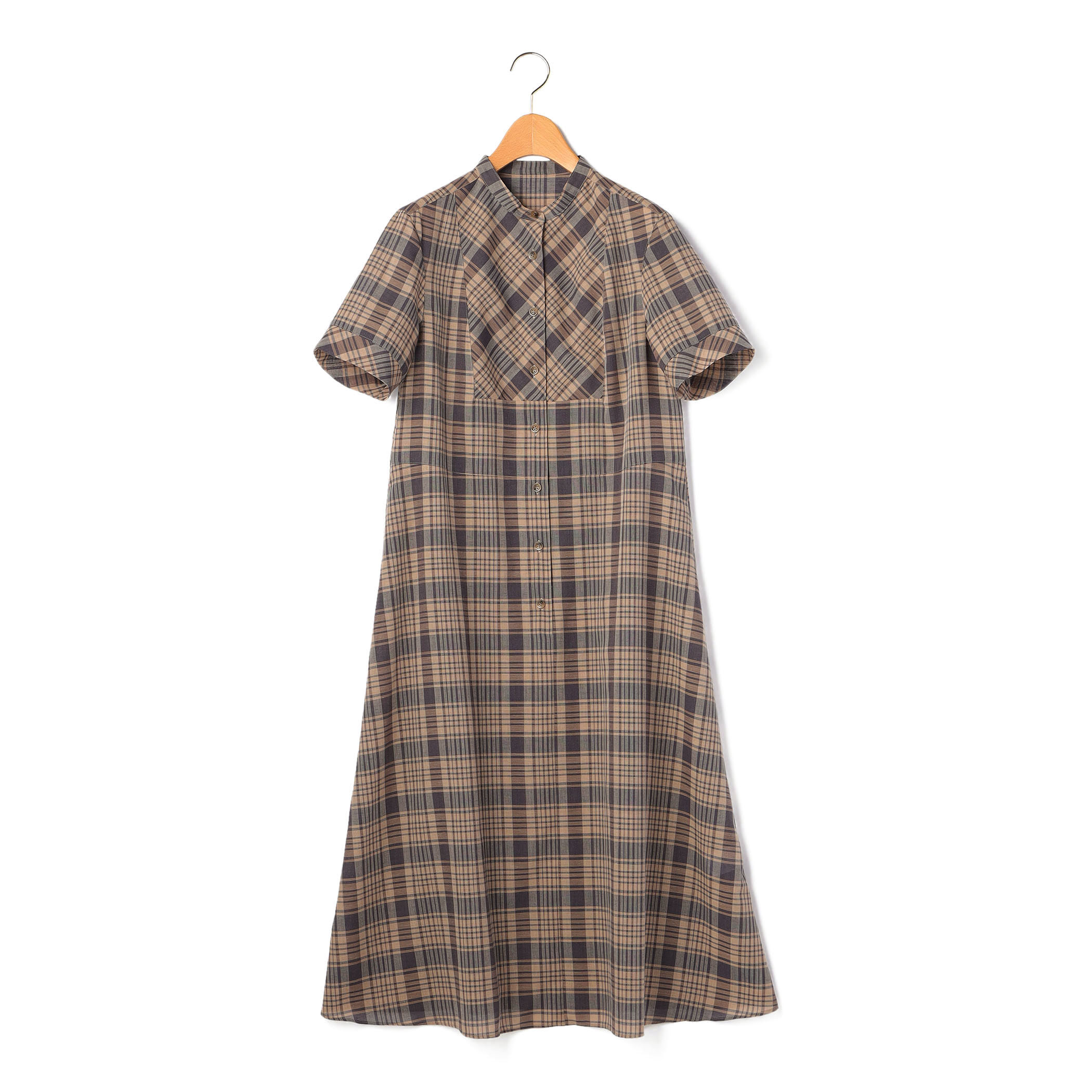 T/Rチェックワンピース