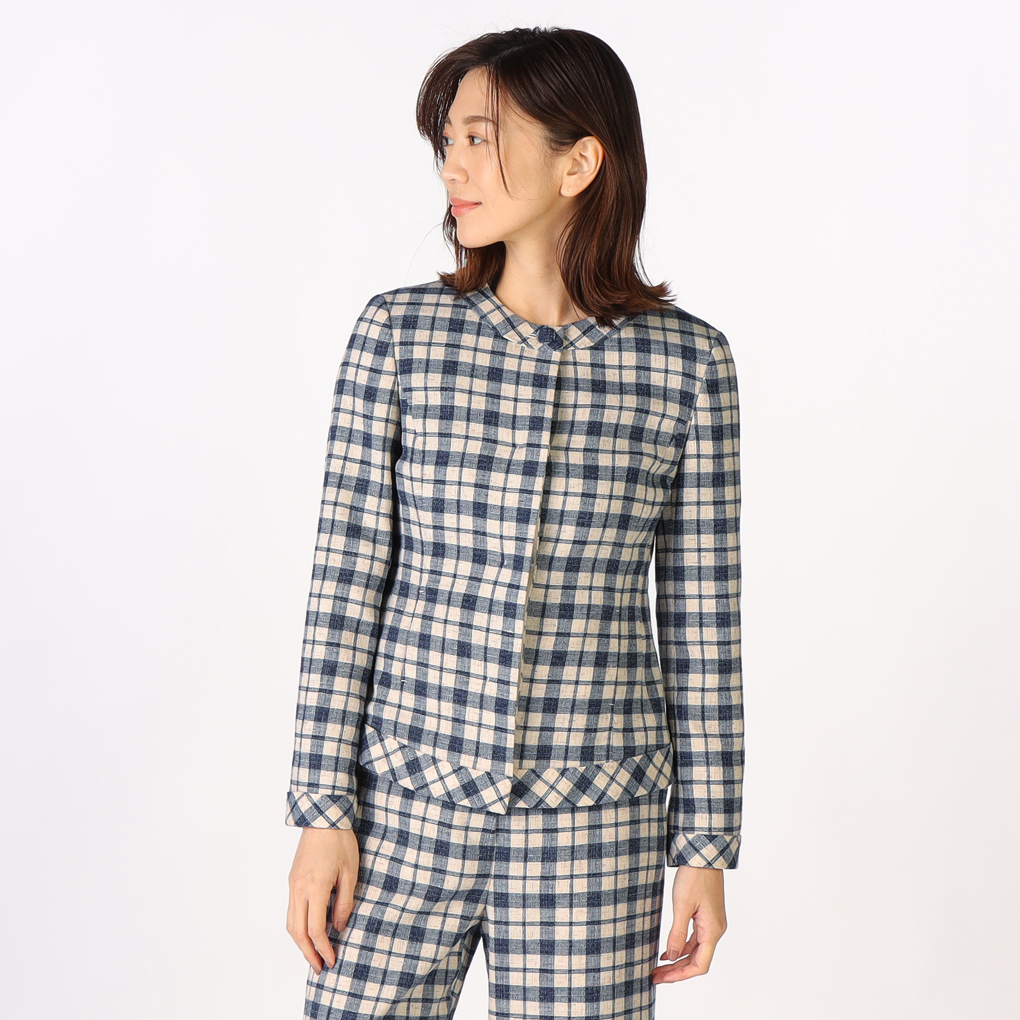 ツィードチェックジャケット