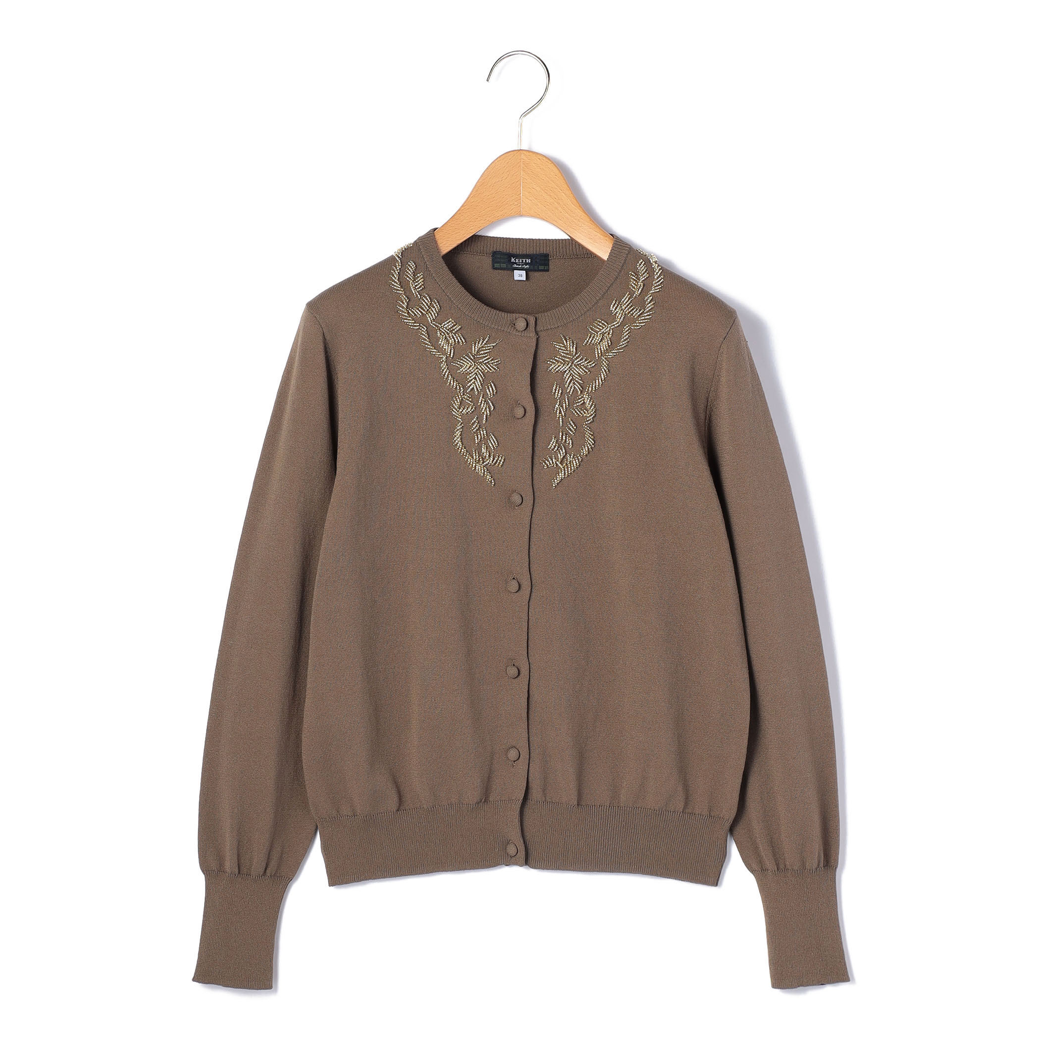 ビーズニットカーディガン