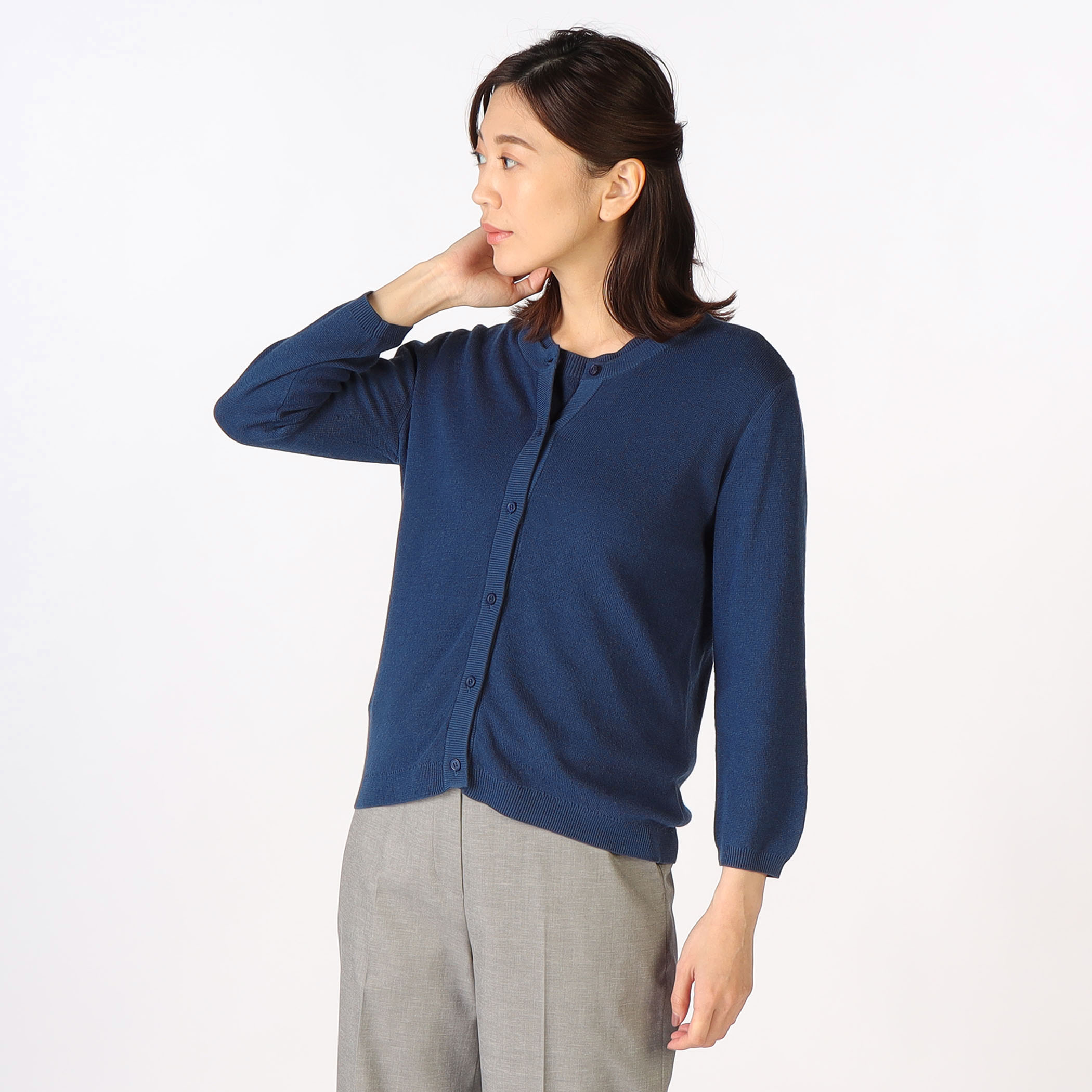 ファインハイゲージニットカーディガン