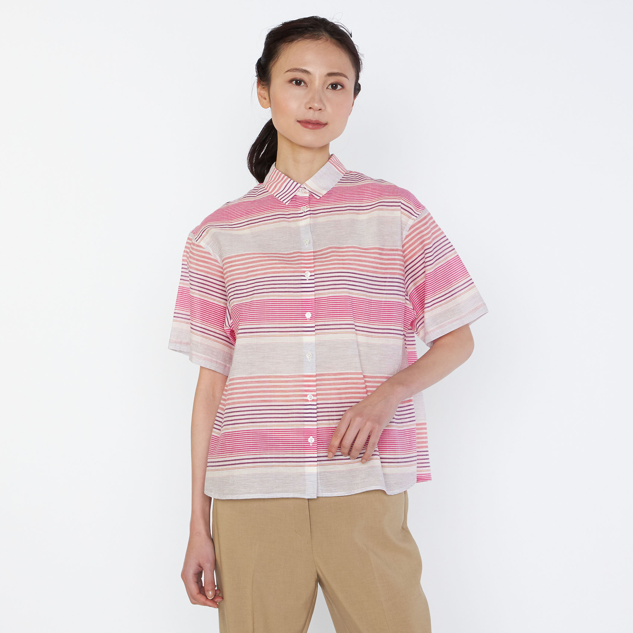 マルチボーダーブラウス