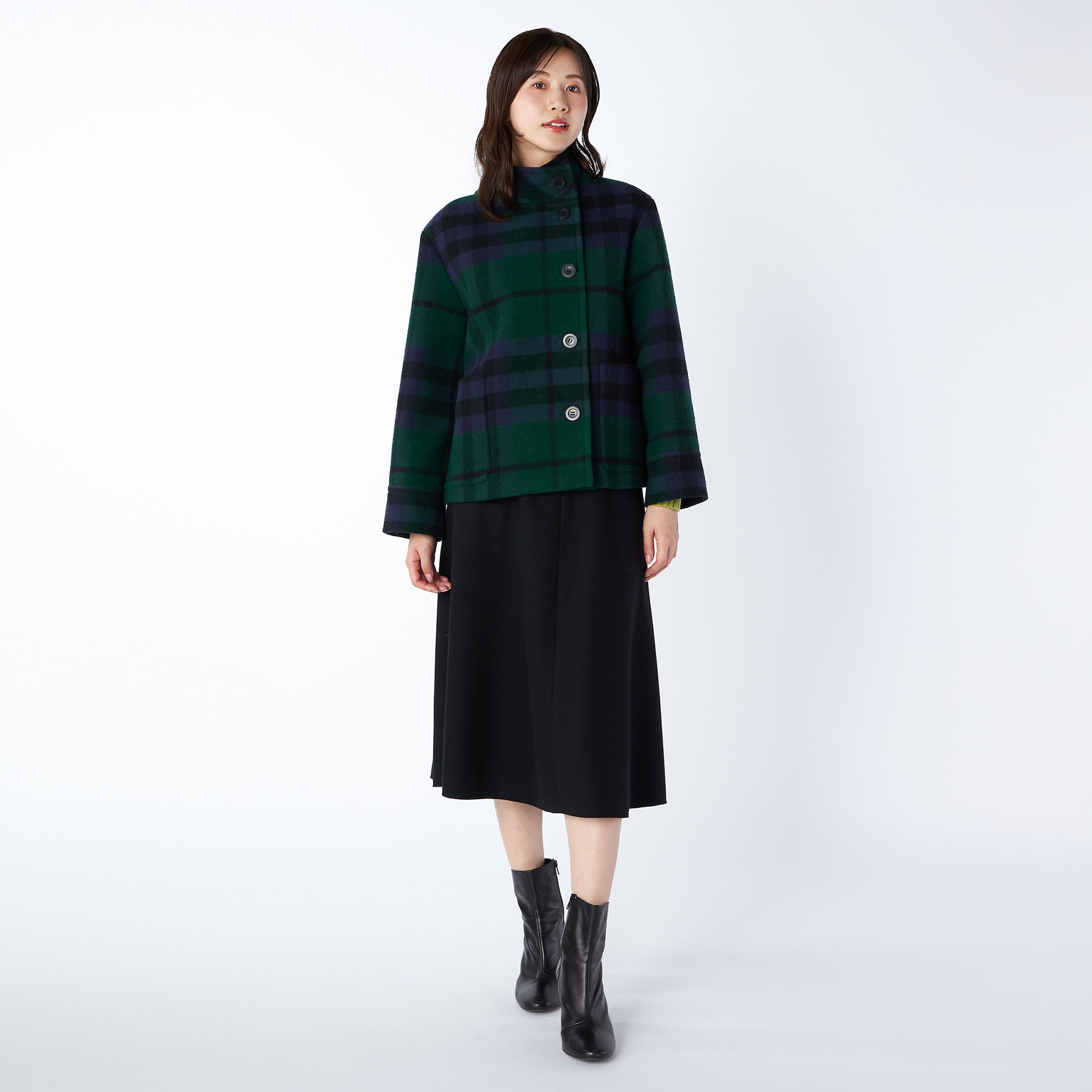 キースチェックコート
