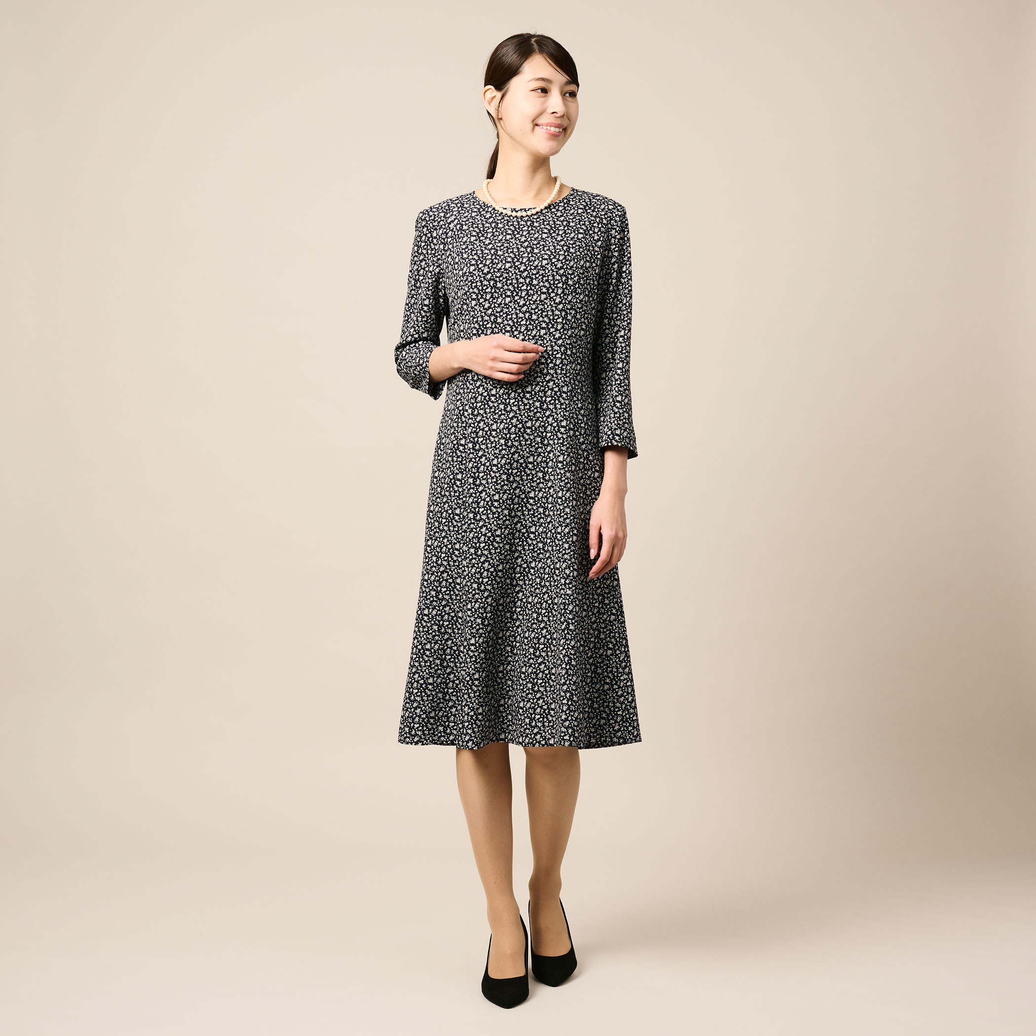 クラシックフラワーワンピース