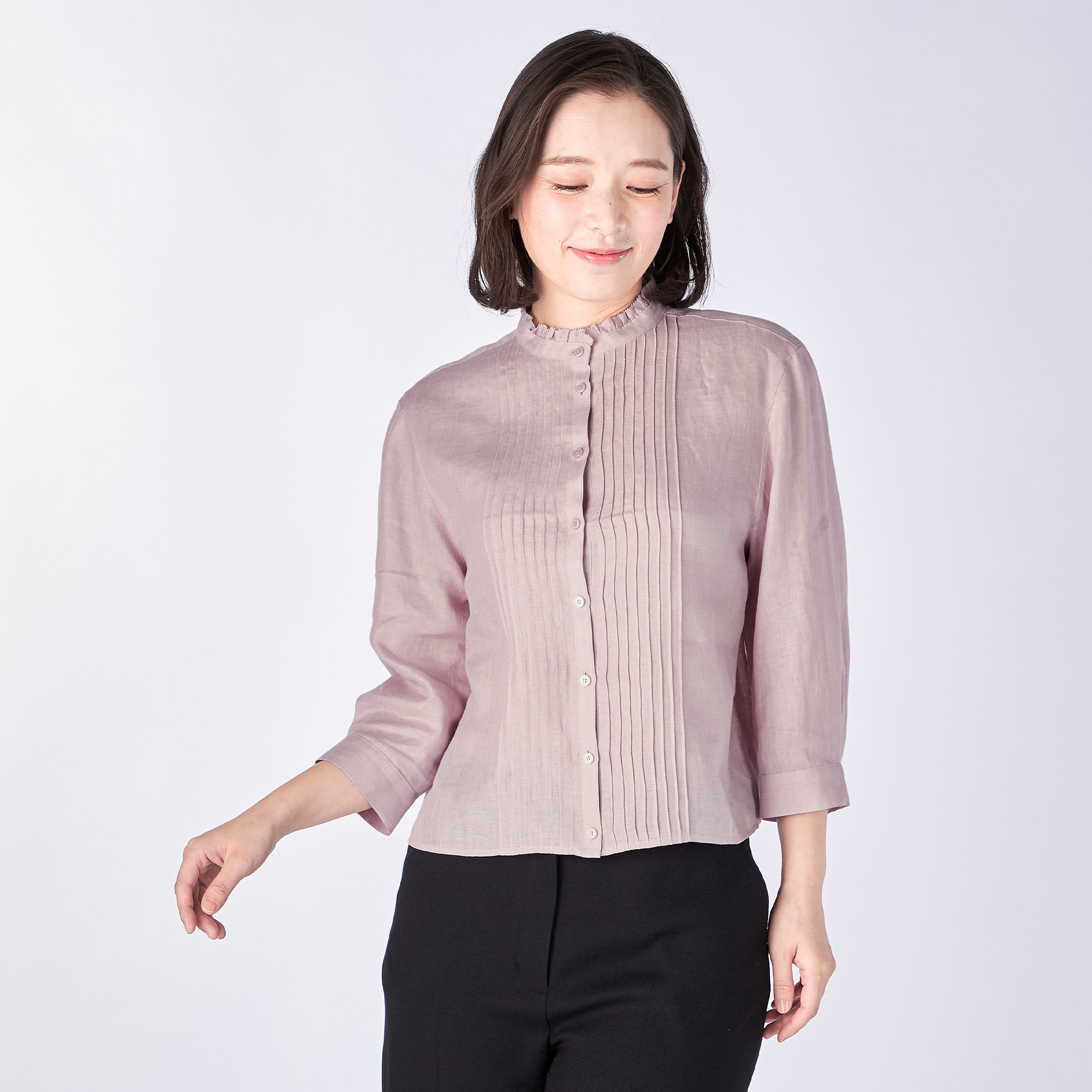 60/-リネンブラウス