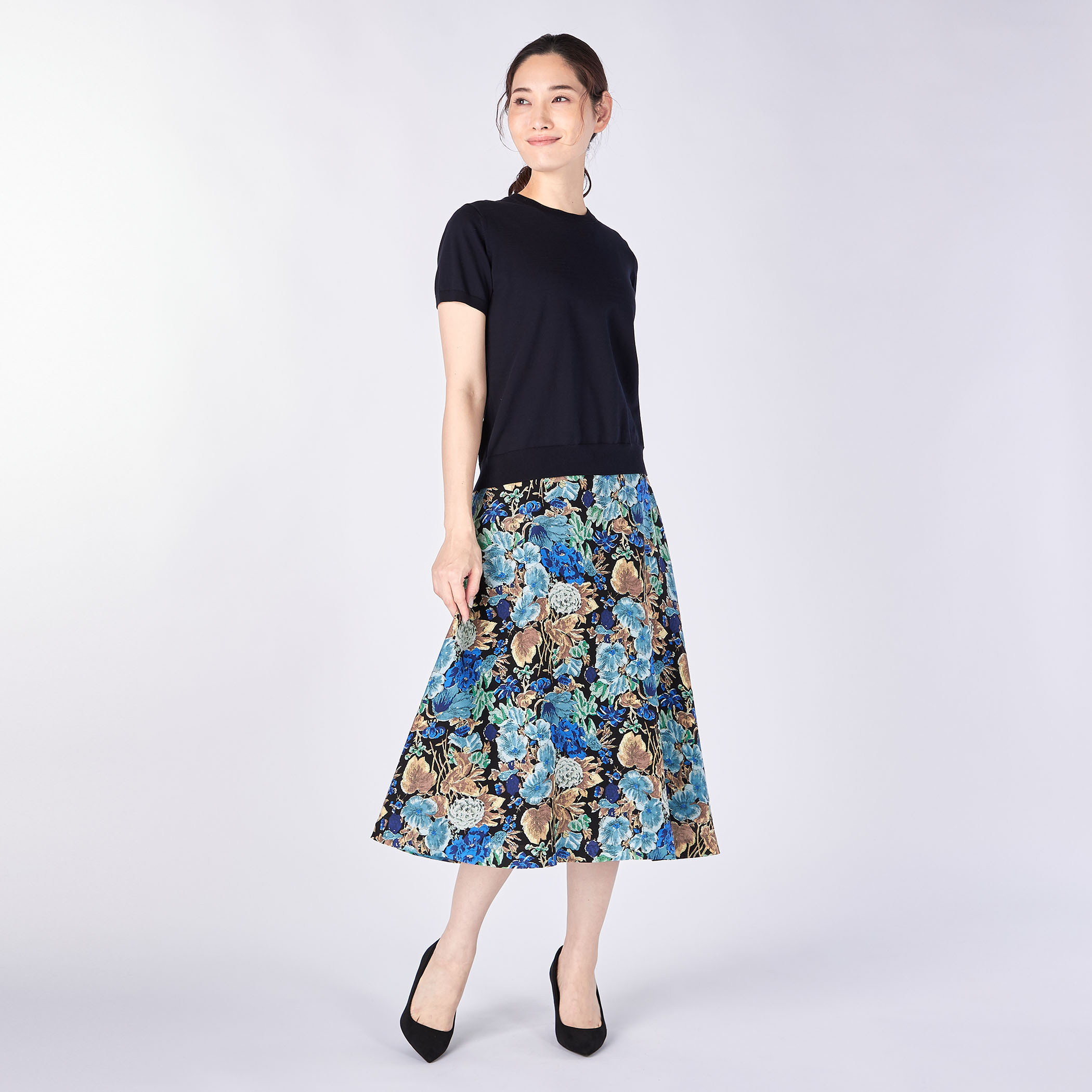 コットンハイゲージ半袖ニット