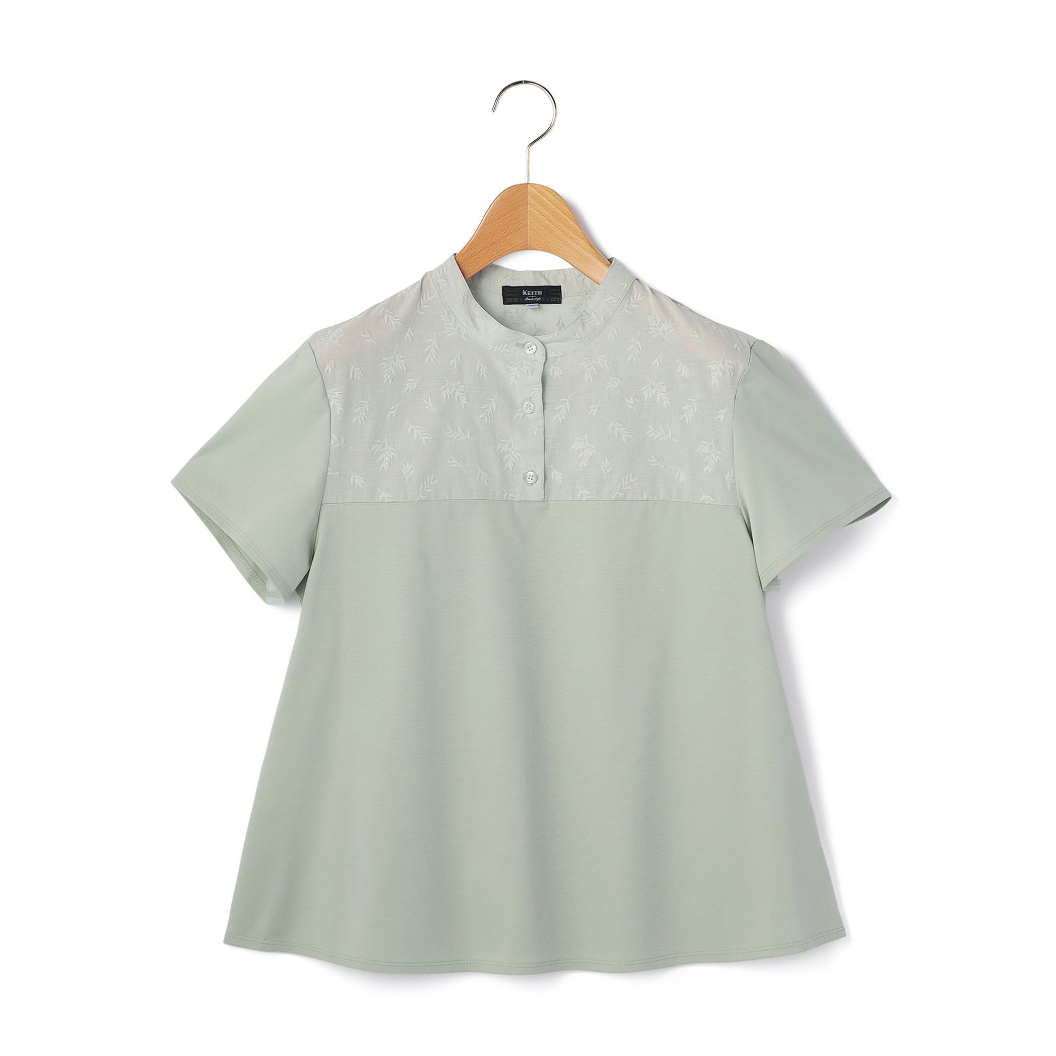 エンブロイダリーハーフスリーブカットソー