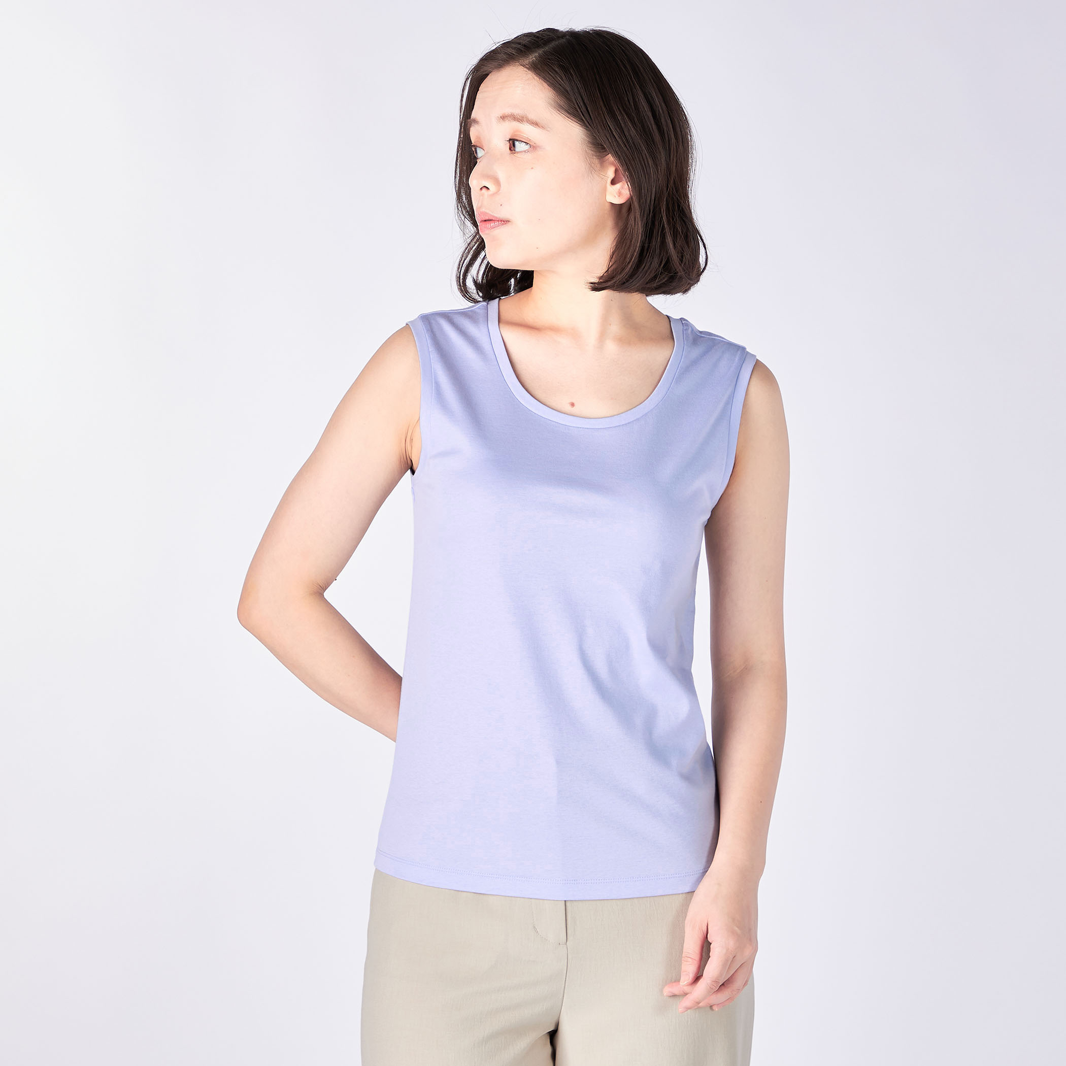 60/-スムースノースリーブ