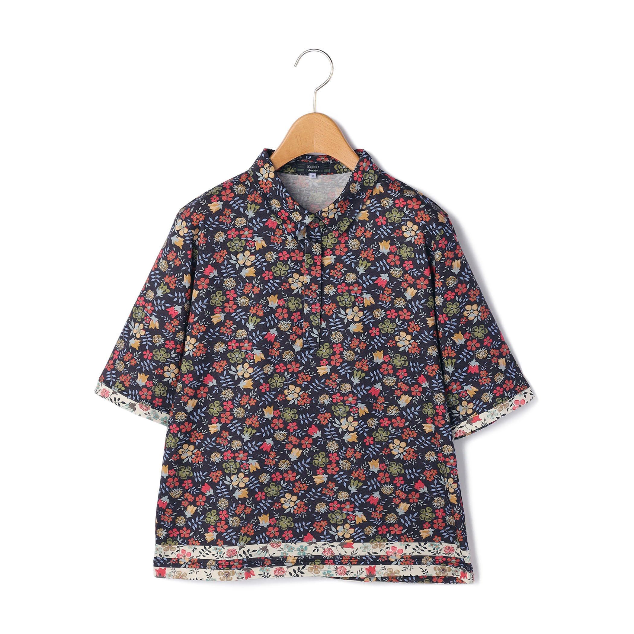 Edenham Border Liberty Print Polo Collar Cut&Sewn