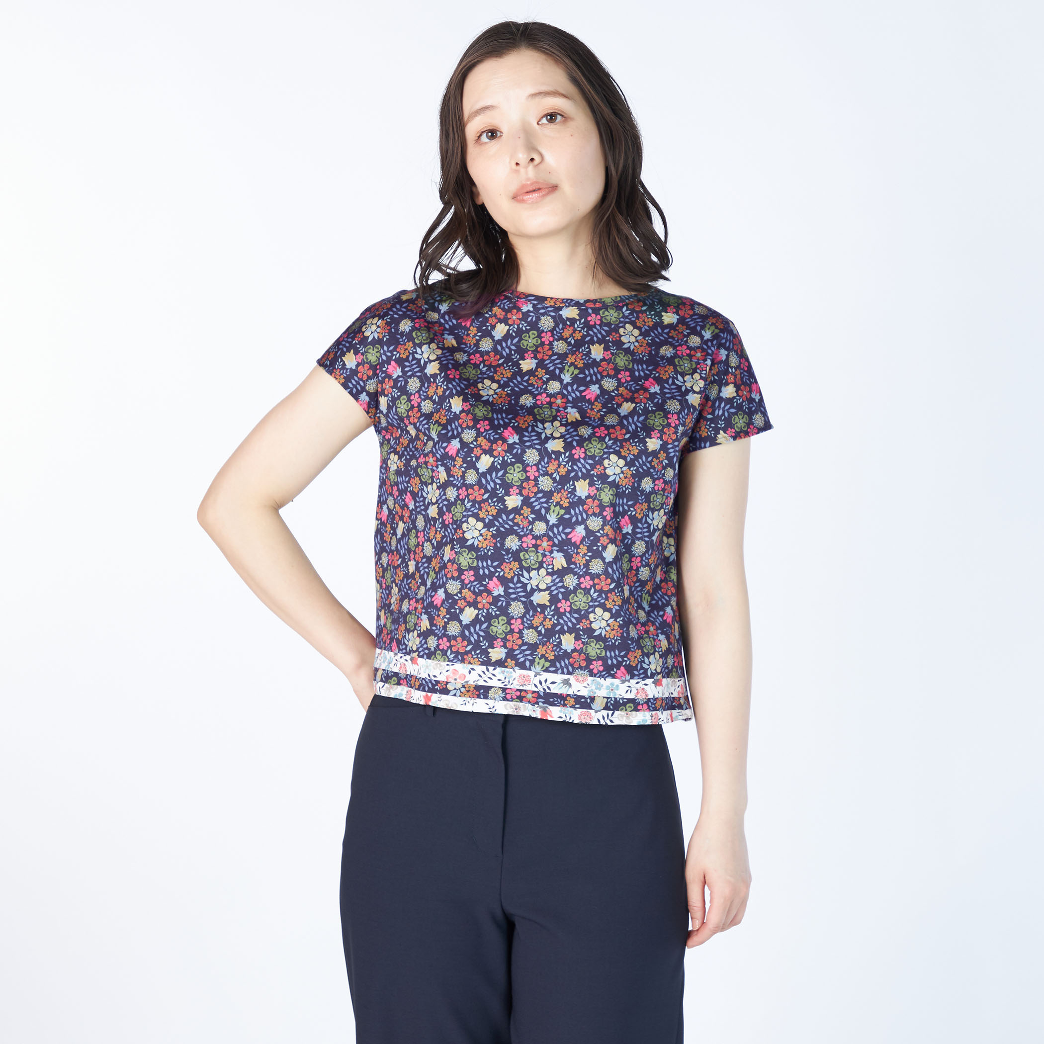 Edenham Border Liberty Print Pull Over Cut&Sewn