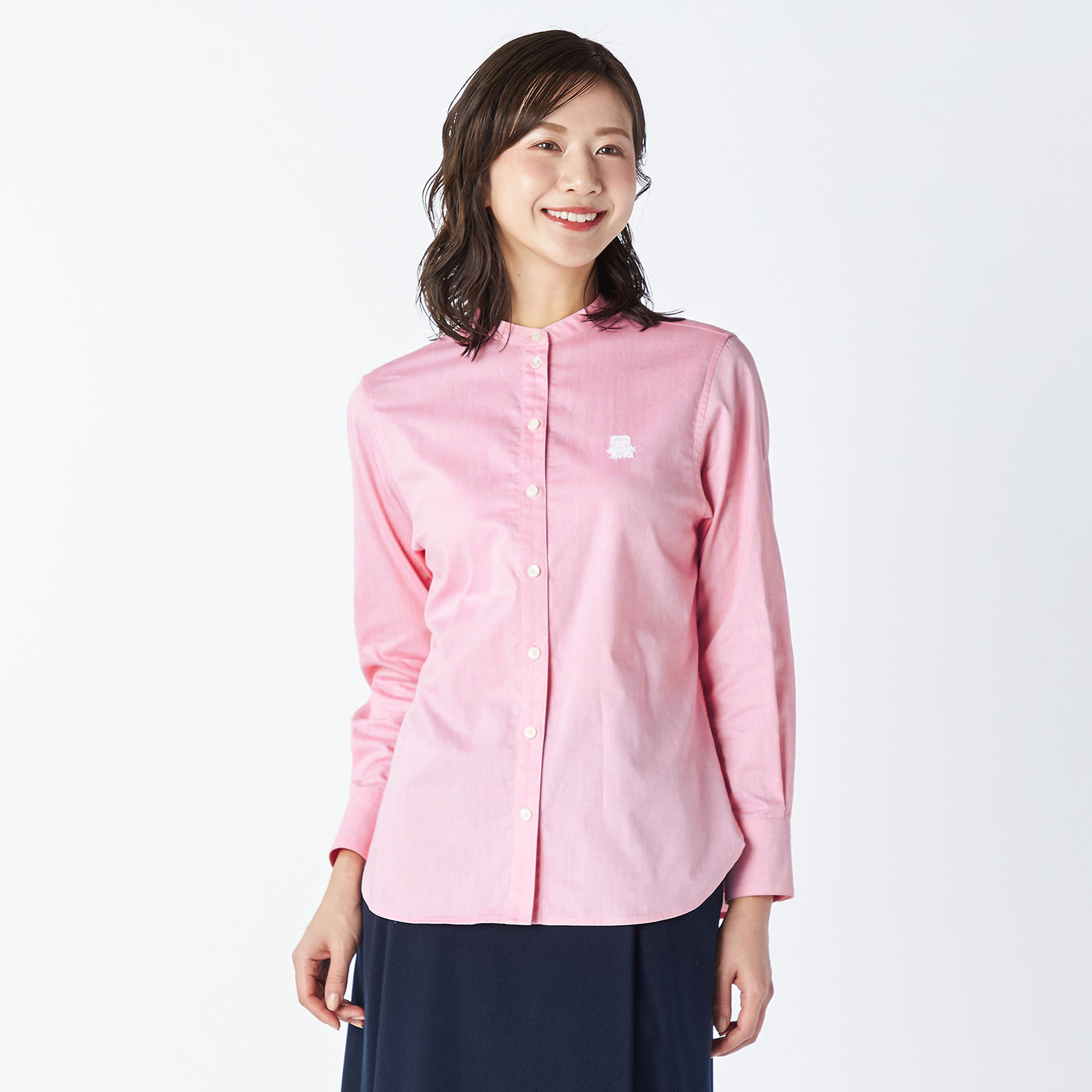 ピンオックスブラウス