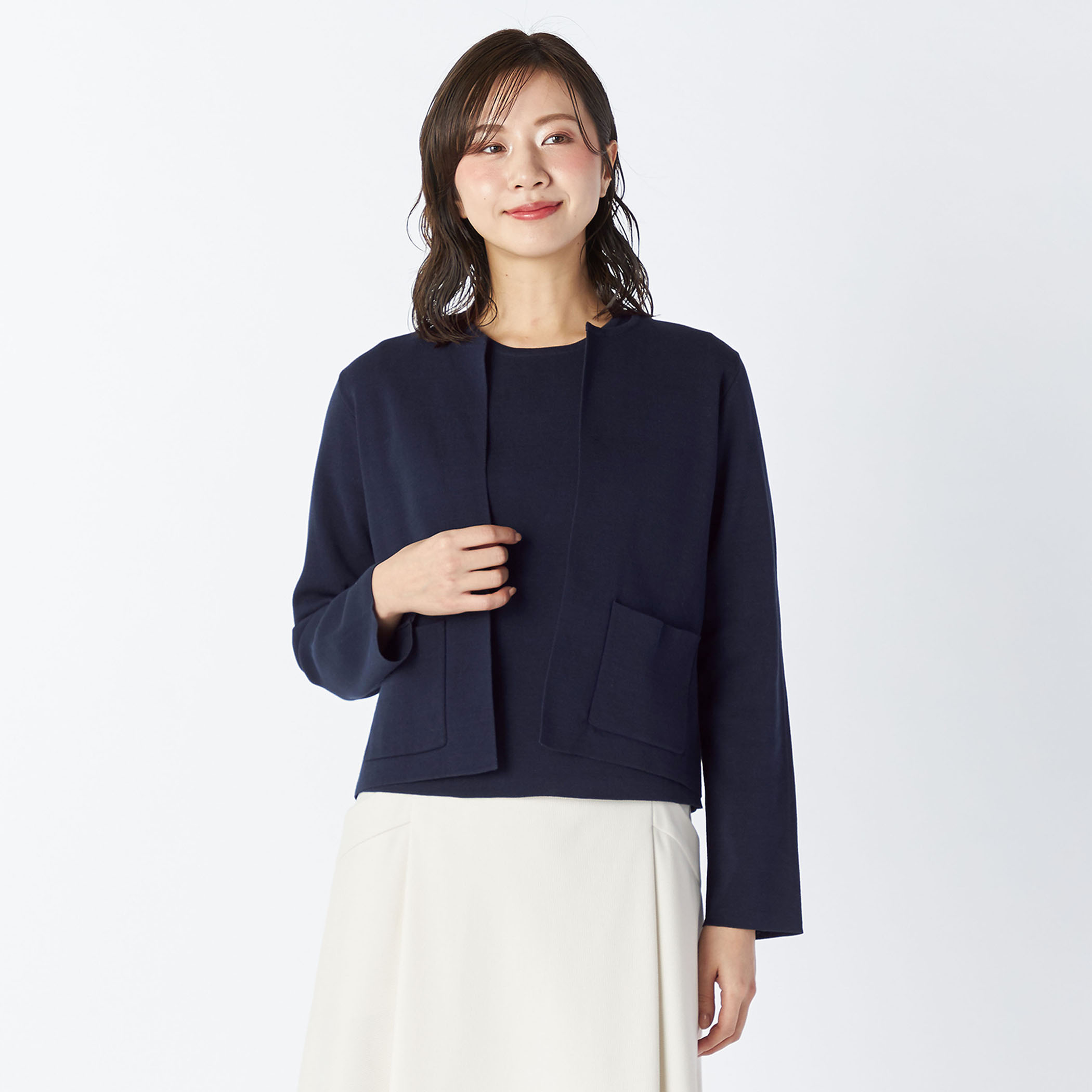 ミラノリブニットジャケット