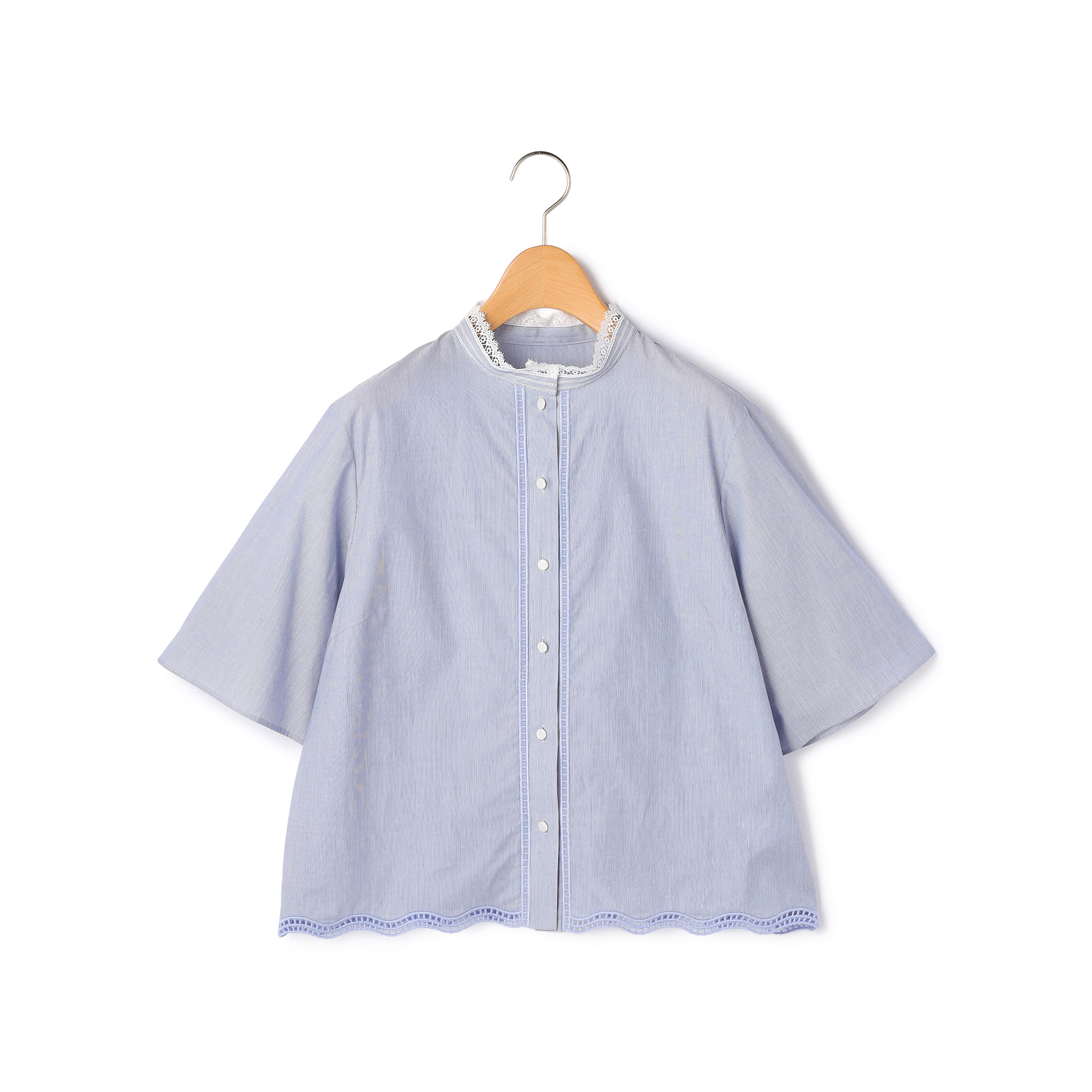 ヘアラインストライプシャツブラウス