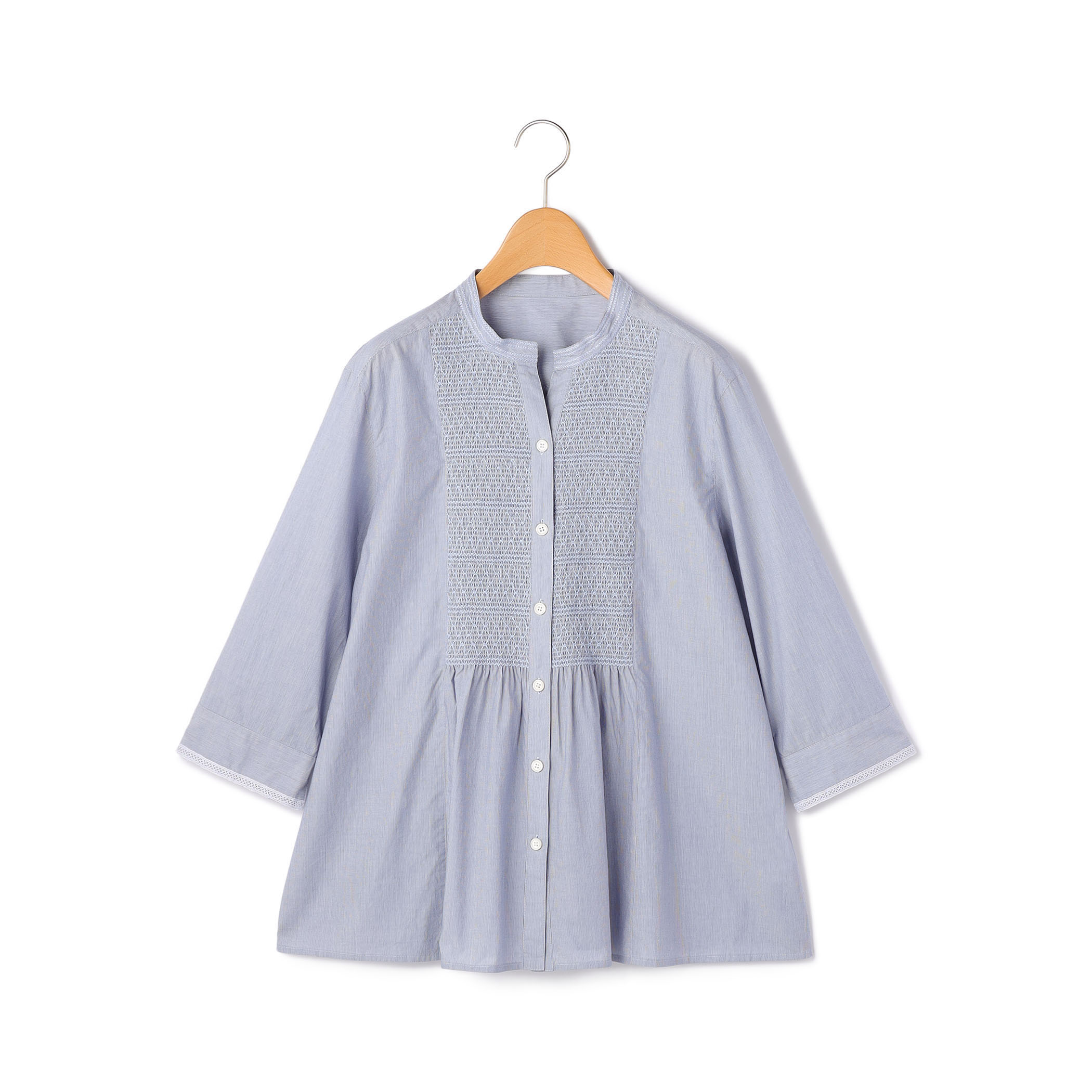 ヘアラインストライプブラウス