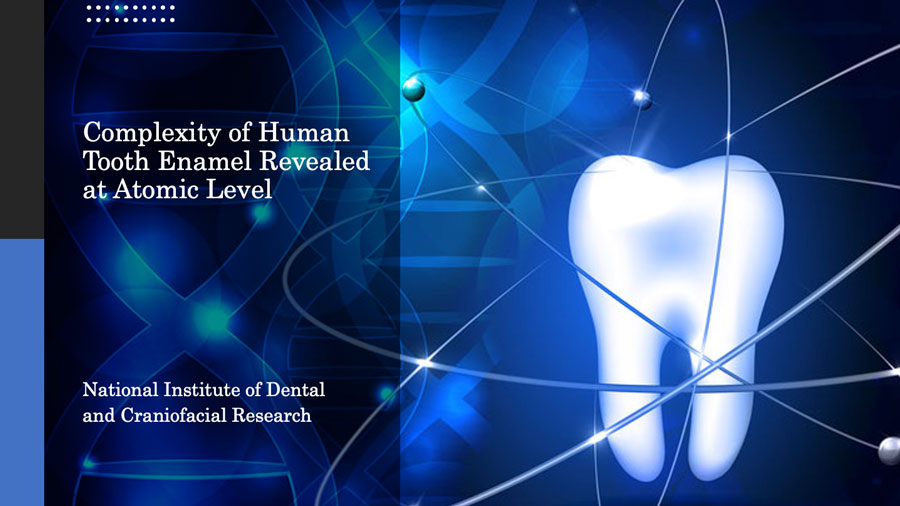 世界初　ヒトのエナメル質の構造を分子レベルで解明　米国NIHの画像です