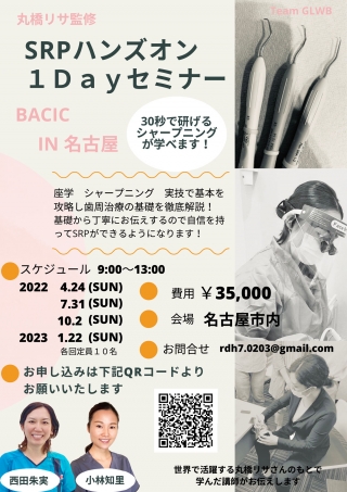 丸橋リサ監修 SRPハンズオン1Dayセミナーの画像です