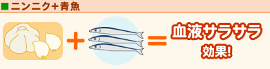 ニンニク＋青魚＝血液サラサラ効果！