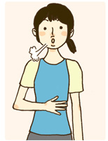 口つぼめストレッチ