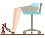 3. 両方のつま先を一緒に上げたり下ろしたりする