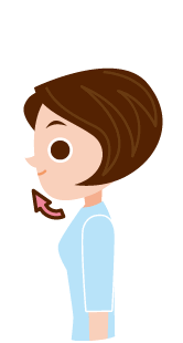 2. ひいたあごを元に戻す