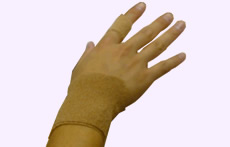 テーピングしている様子