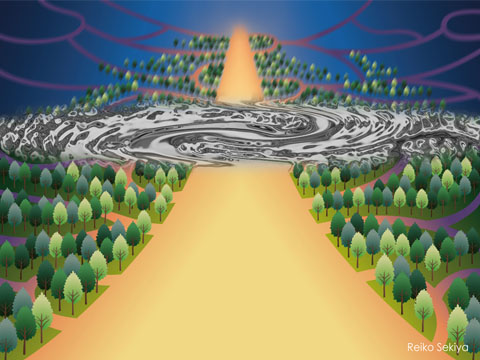 図2：がん経験者さんが描いた絵画