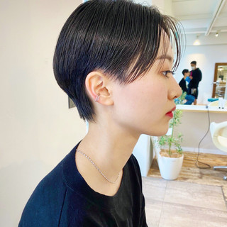 黒髪ショート 21年春 髪型 アレンジのヘアカタログ Hair