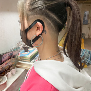 ツーブロック セミロング スキンフェード 刈り上げ女子 Roijir Hiroki Roijir 6325 Hair