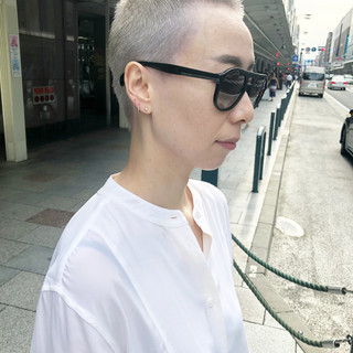 ホワイトカラー 坊主 ショート モード Snob 元橋啓太 Hair