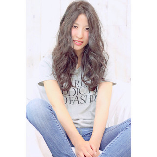 ヘアスタイル・前髪なし・ロング