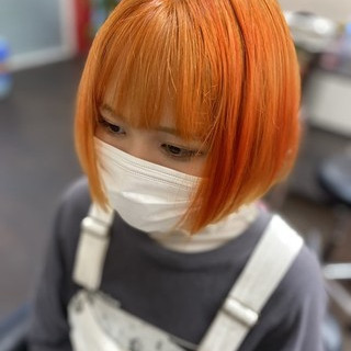 21年秋 裾カラーオレンジのヘアスタイル 髪型 ヘアアレンジ一覧 Hair