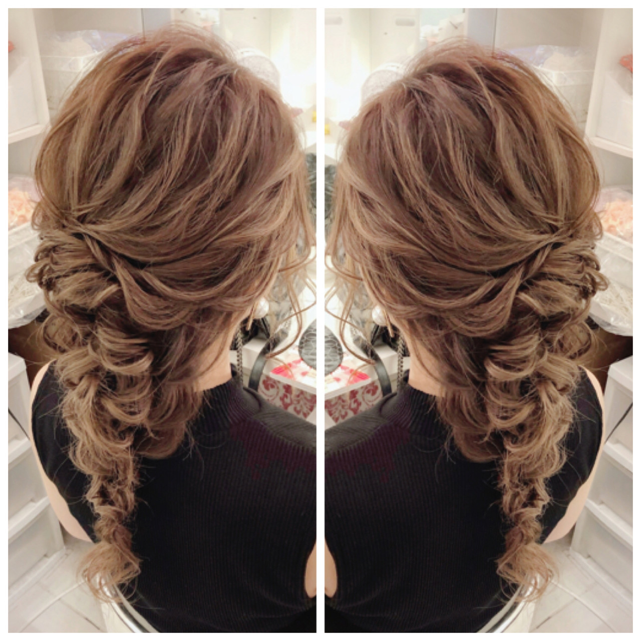 ロング ヘアアレンジ ナチュラル 簡単ヘアアレンジ セットサロンiris