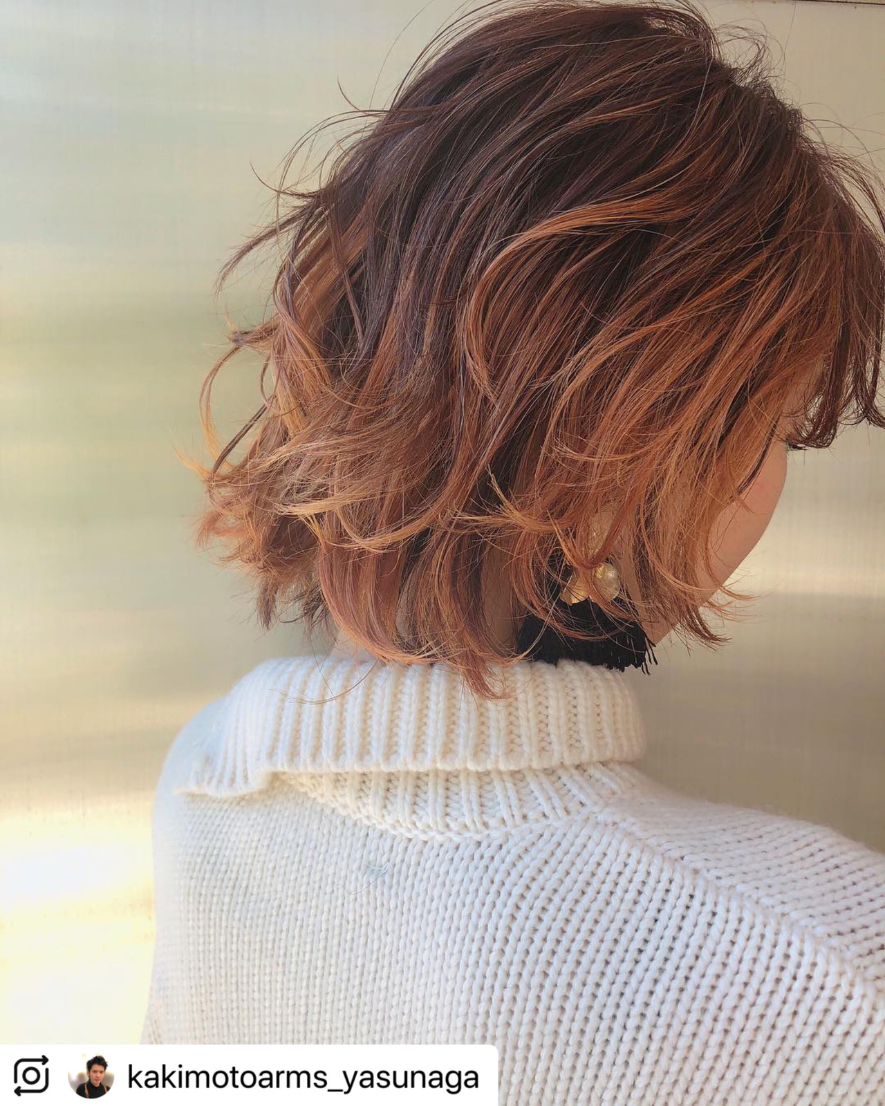 モード グラデーション ハイライト グラデーションカラー Kakimotoarms田園調布 安永怜 Hair