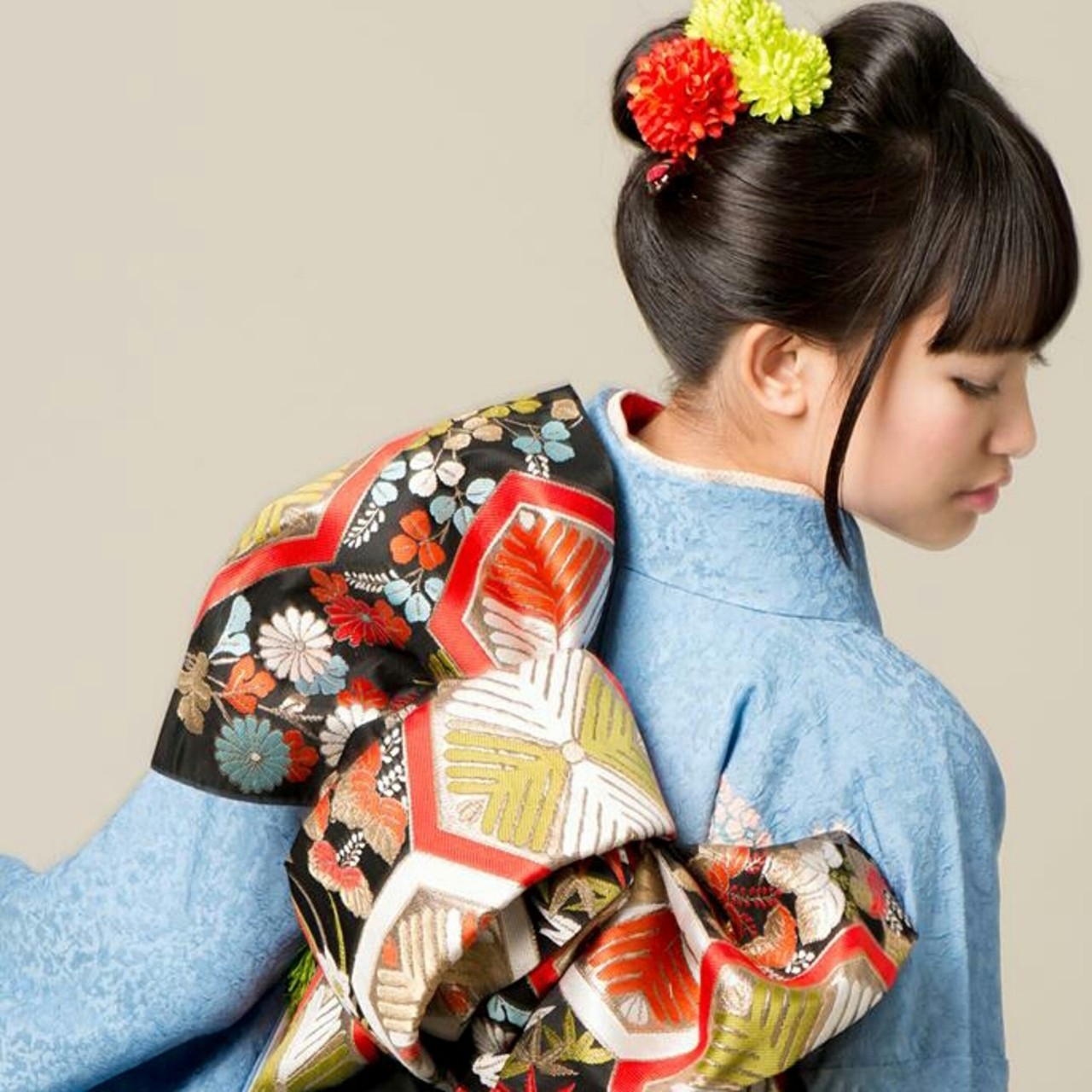 和服 セミロング 黒髪 着物 Sabo Hair Salon Sakura Kobayashi 255665