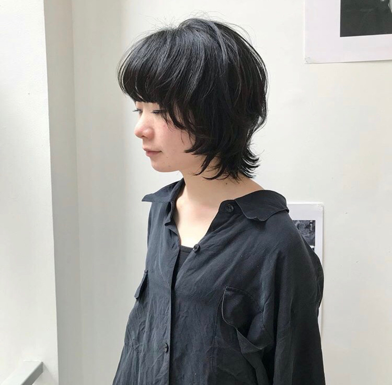 マッシュウルフ ウルフ女子 黒髪 ボブ White Mami 469297 Hair マッシュウルフ ウルフ女子 黒髪 ボブ White Mami 469297 Hair