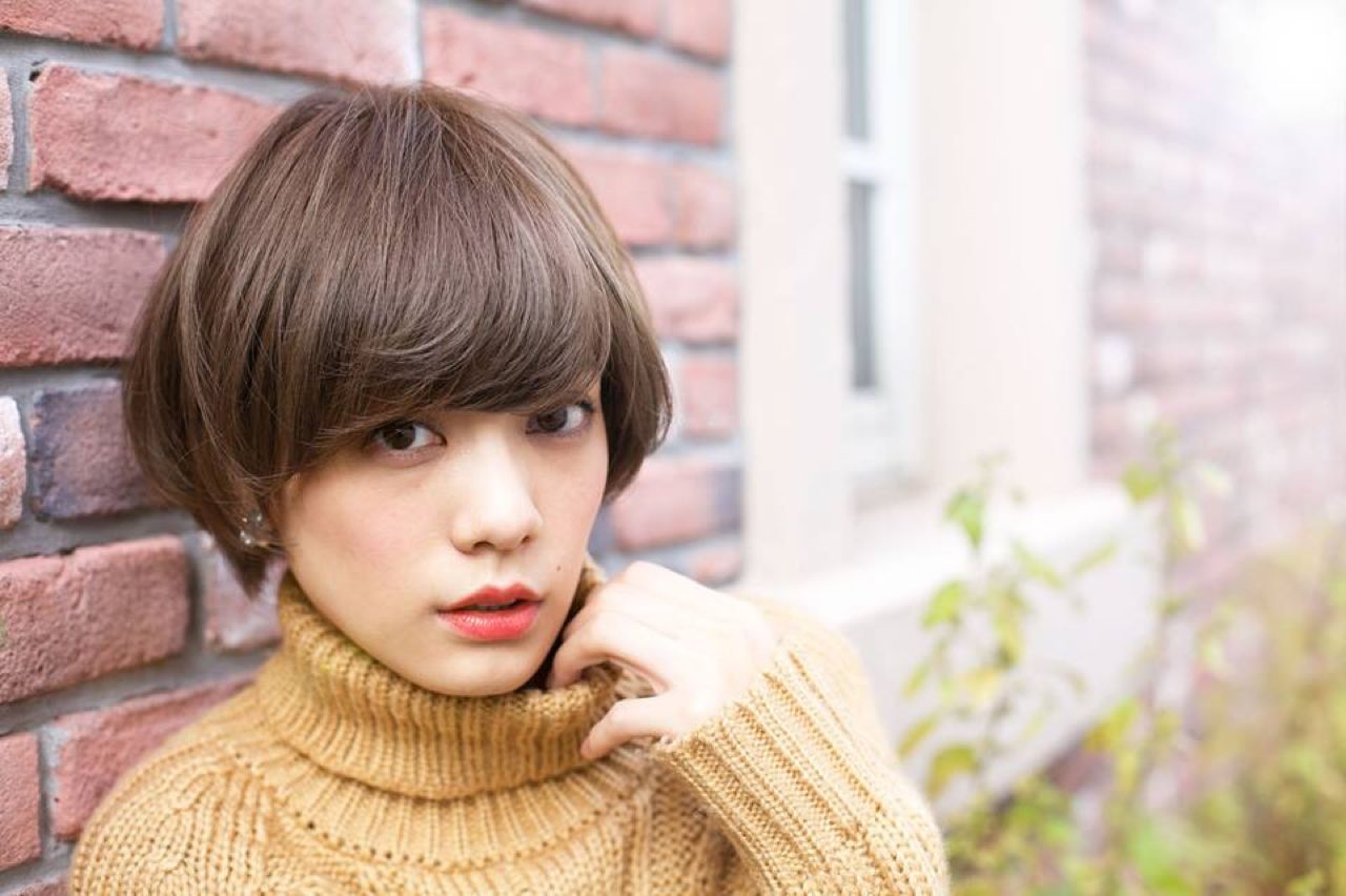 最高ショート カラー 冬 無料のヘアスタイル画像
