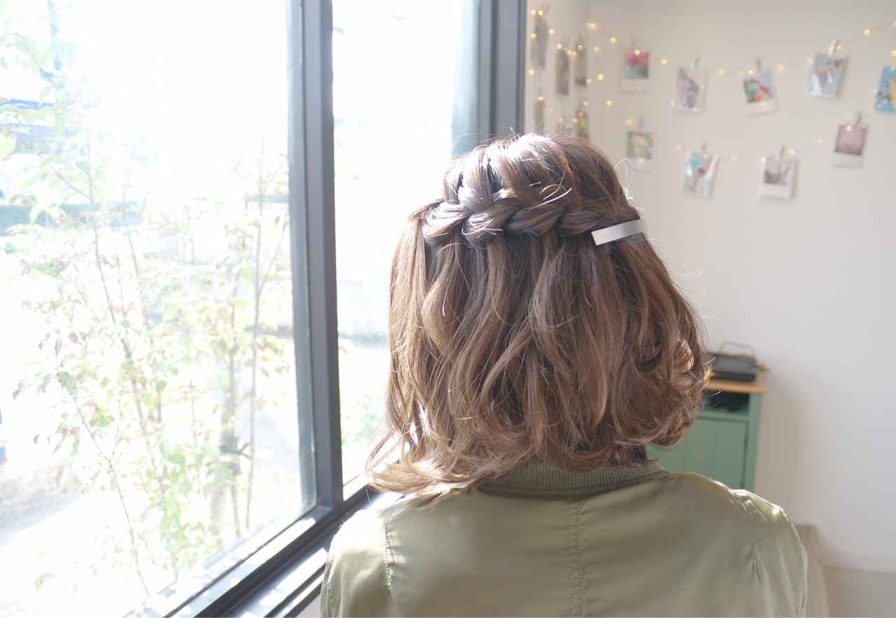 ウォーターフォール 二次会 色気 ヘアアレンジ Hair Nail Tlabes 鳥越 ありさ Hair