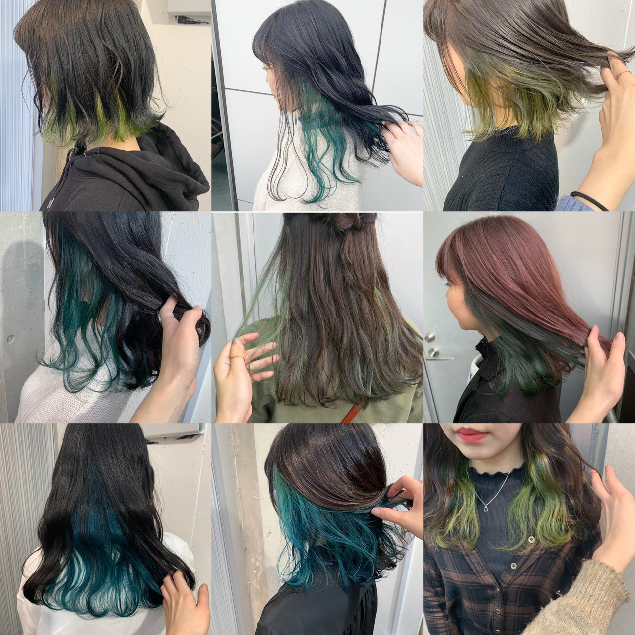 ベストインナー カラー 隠し 方 世界のすべての髪型