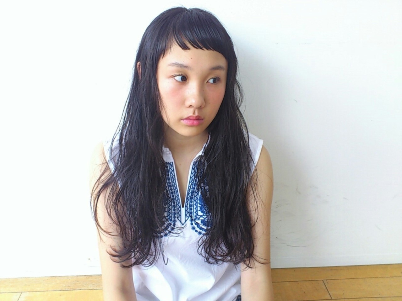 トップセレクション 斜め 前髪 ロング 最高のヘアスタイル画像