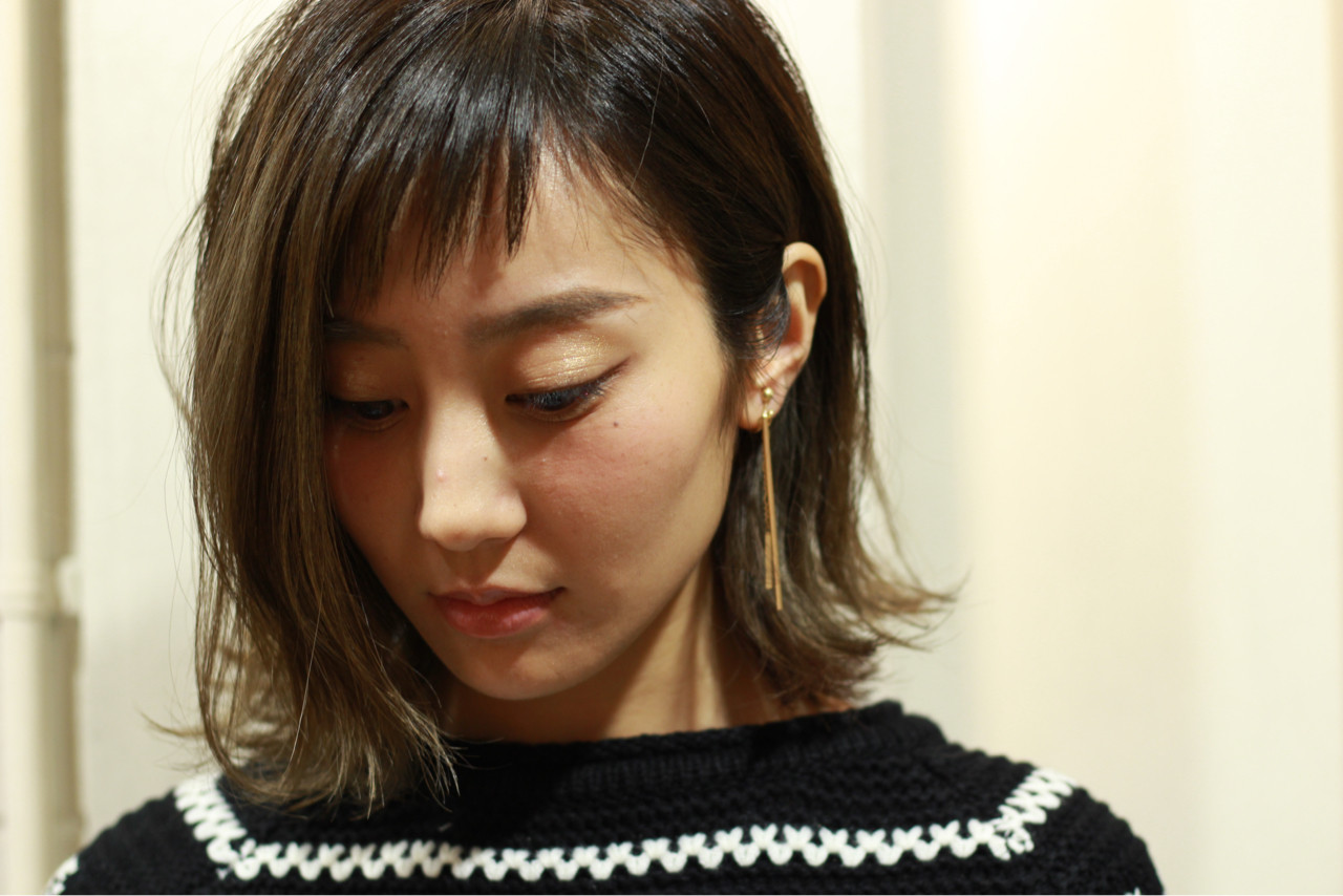 ユニークミディアム ストレート 前髪短め 最高のヘアスタイルのアイデア