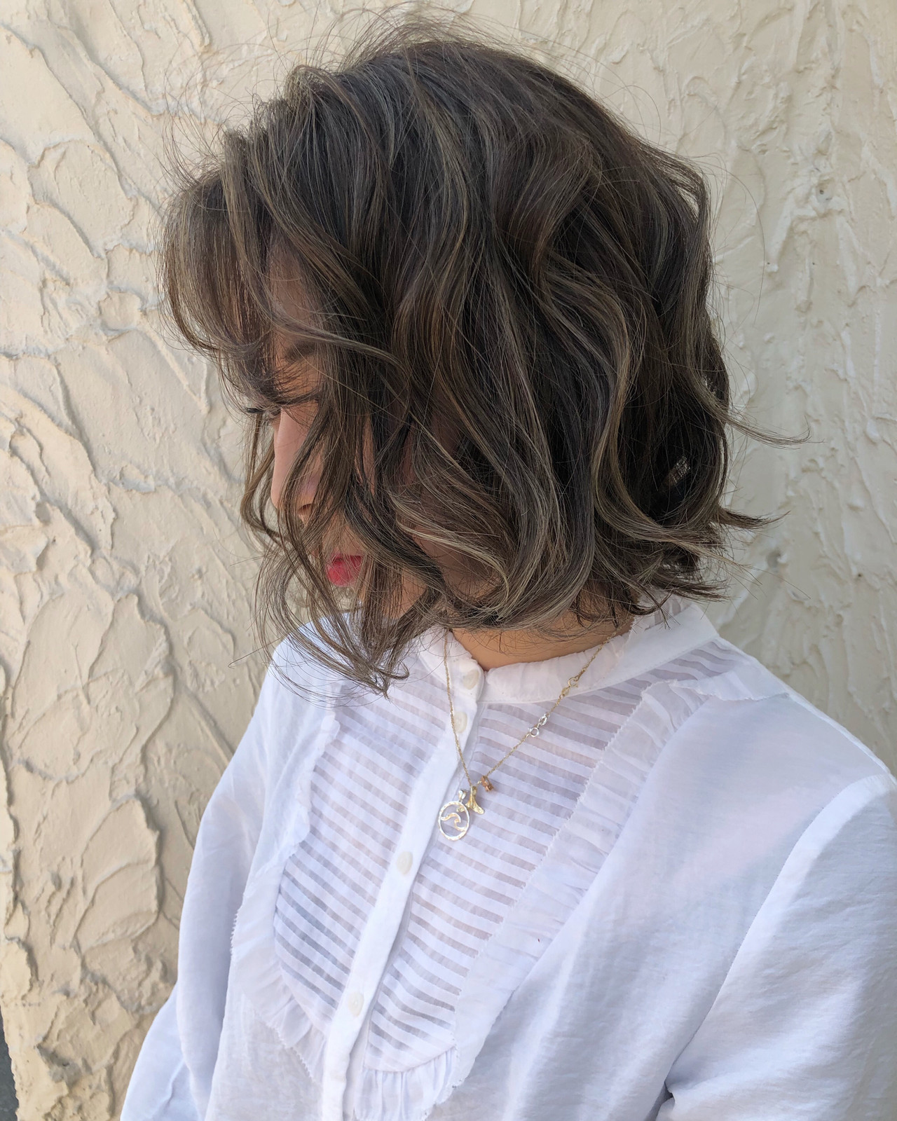 ヘアカラー 透け感 ハイライト フェミニン Kakimotoarms田園調布 安永怜 Hair